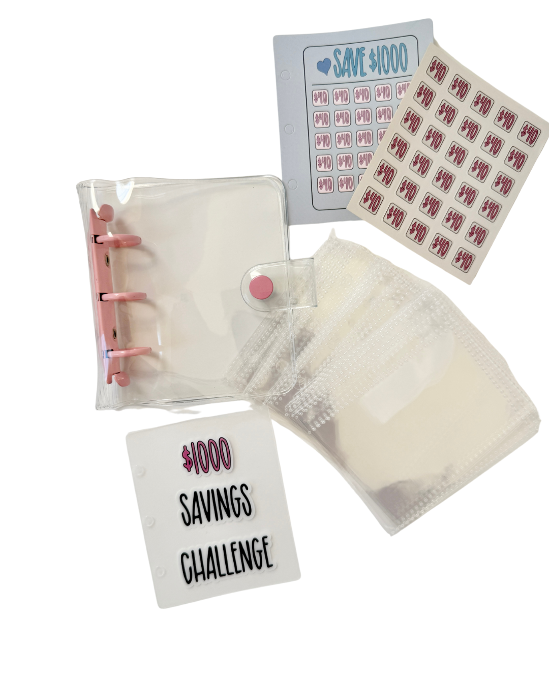 Mini Money Saving Binder, Save $1000 Envelopes Money Saving Challenge Book
