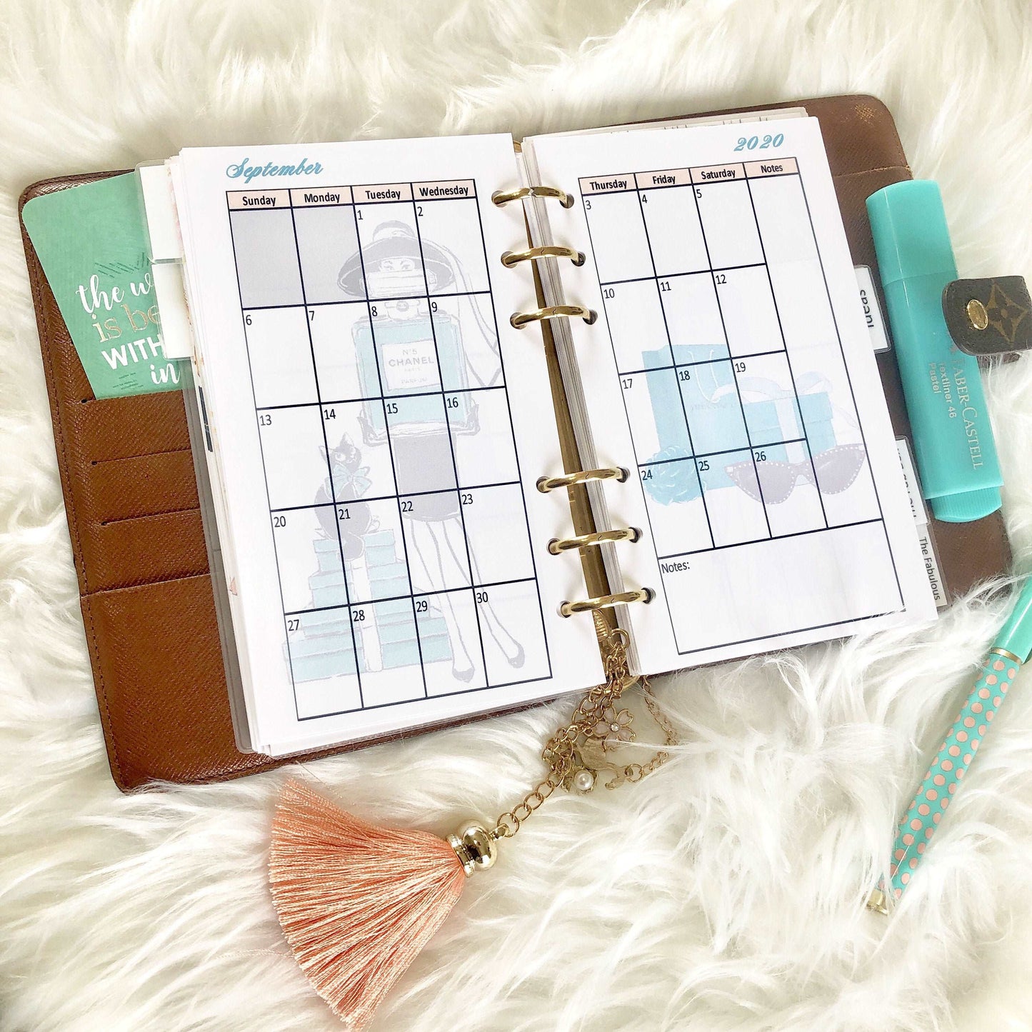 2023 Dated Yearly Breakfast at Tiffanys Monthly Planner Inserts