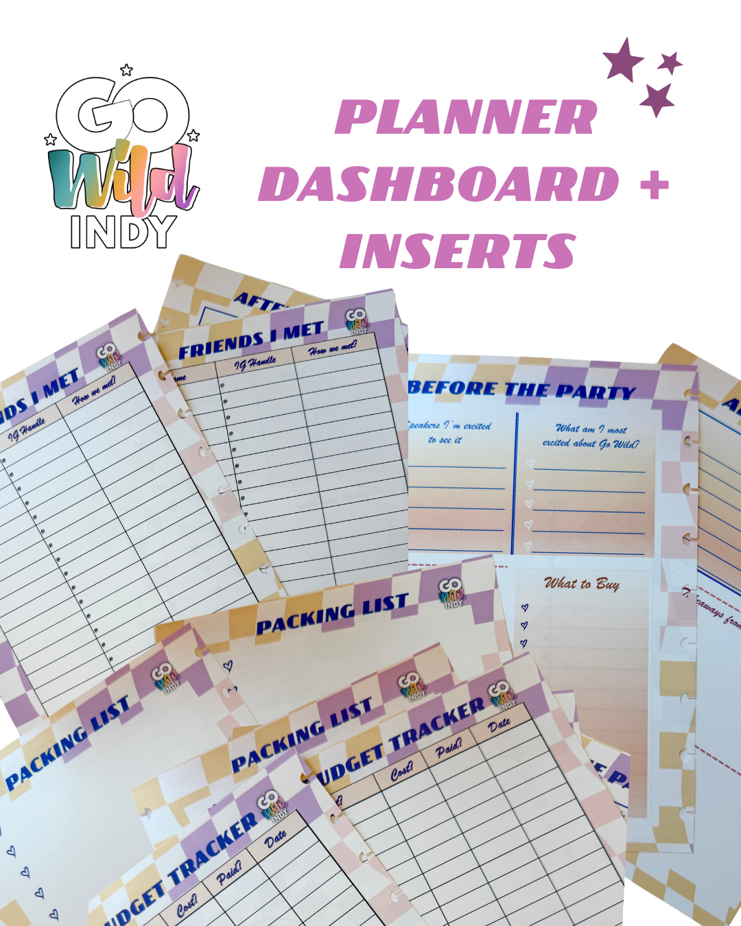 Go Wild Indy Dashboard and Inserts