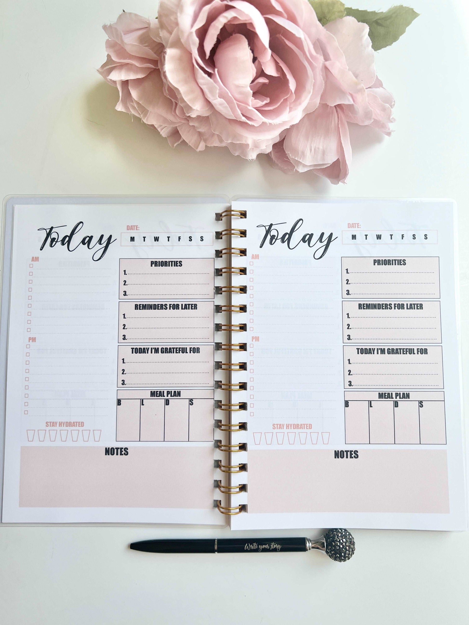 90 Days Daily Minimalist Wire-O A5 size Planner