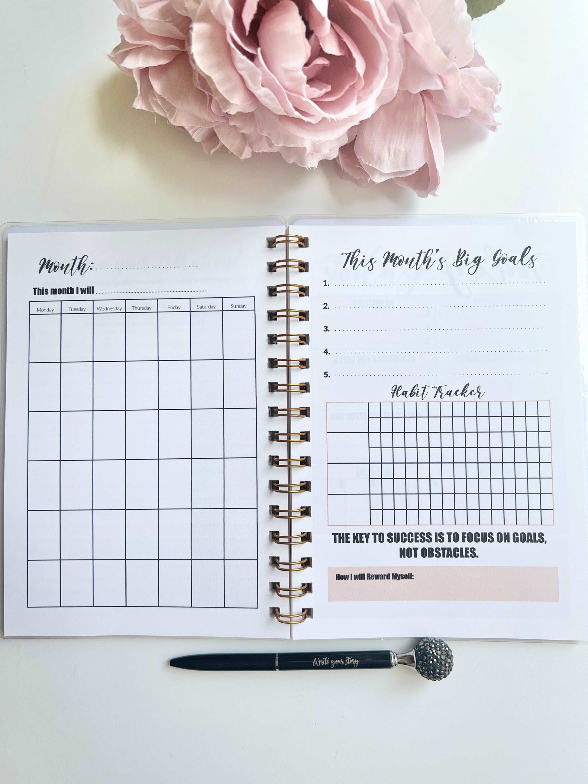 90 Days Daily Minimalist Wire-O A5 size Planner
