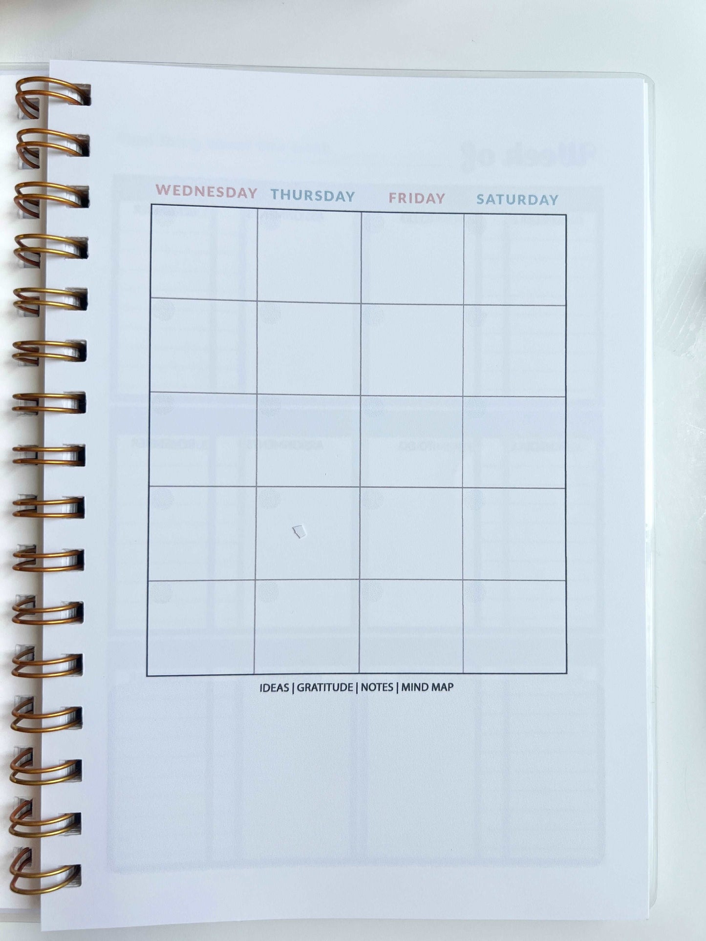 Academic Blue and Pink Gingham Wire-O A5 size Planner