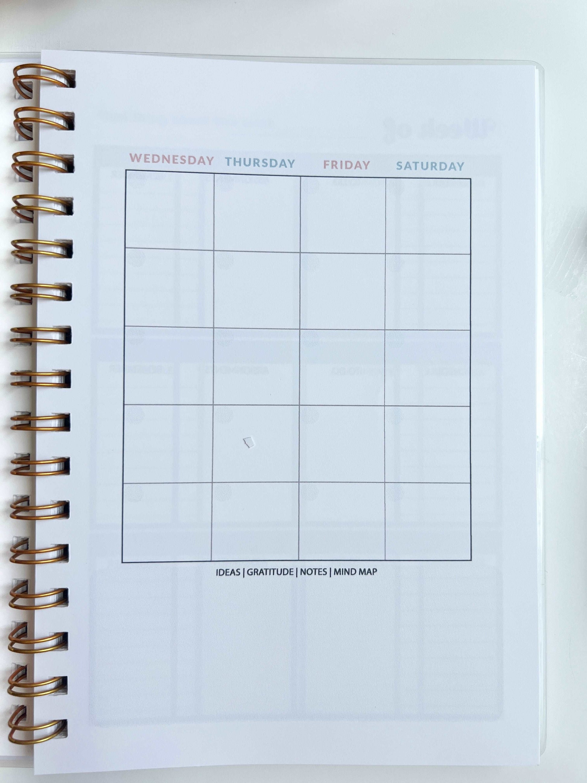 Academic Blue and Pink Gingham Wire-O A5 size Planner