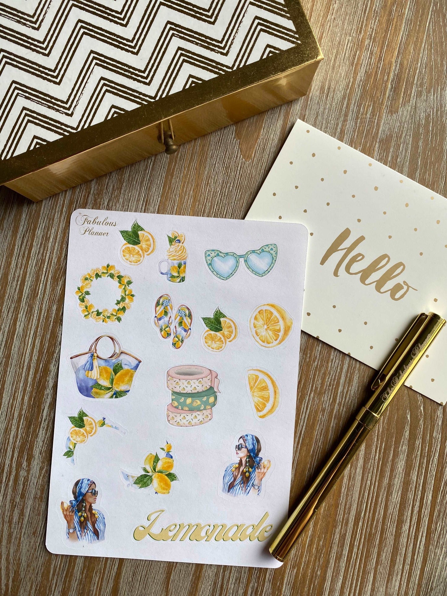 4 Sheets Lemonade Stickers Kit