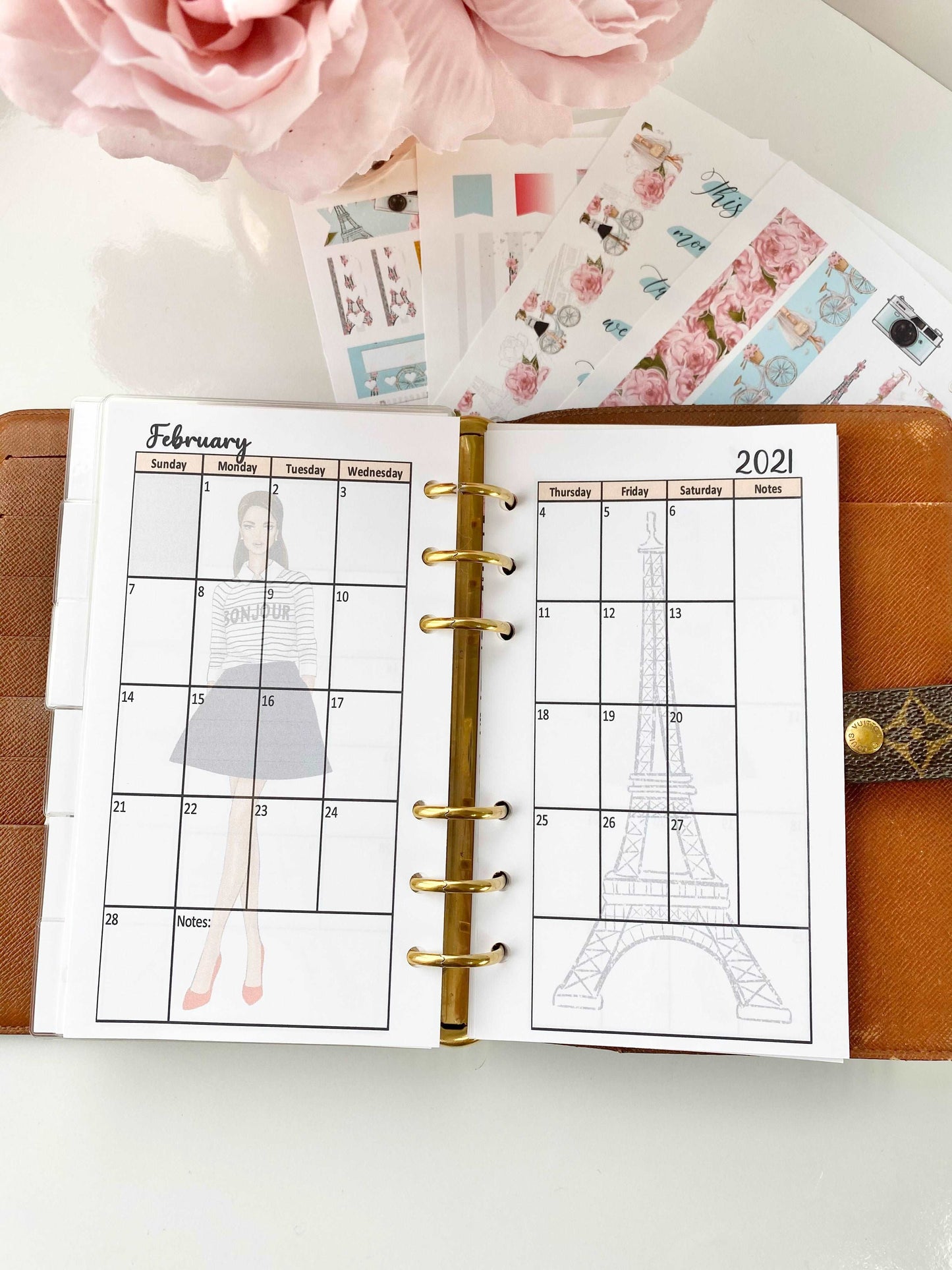 2023 Dated Yearly Spring in Paris Monthly Inserts