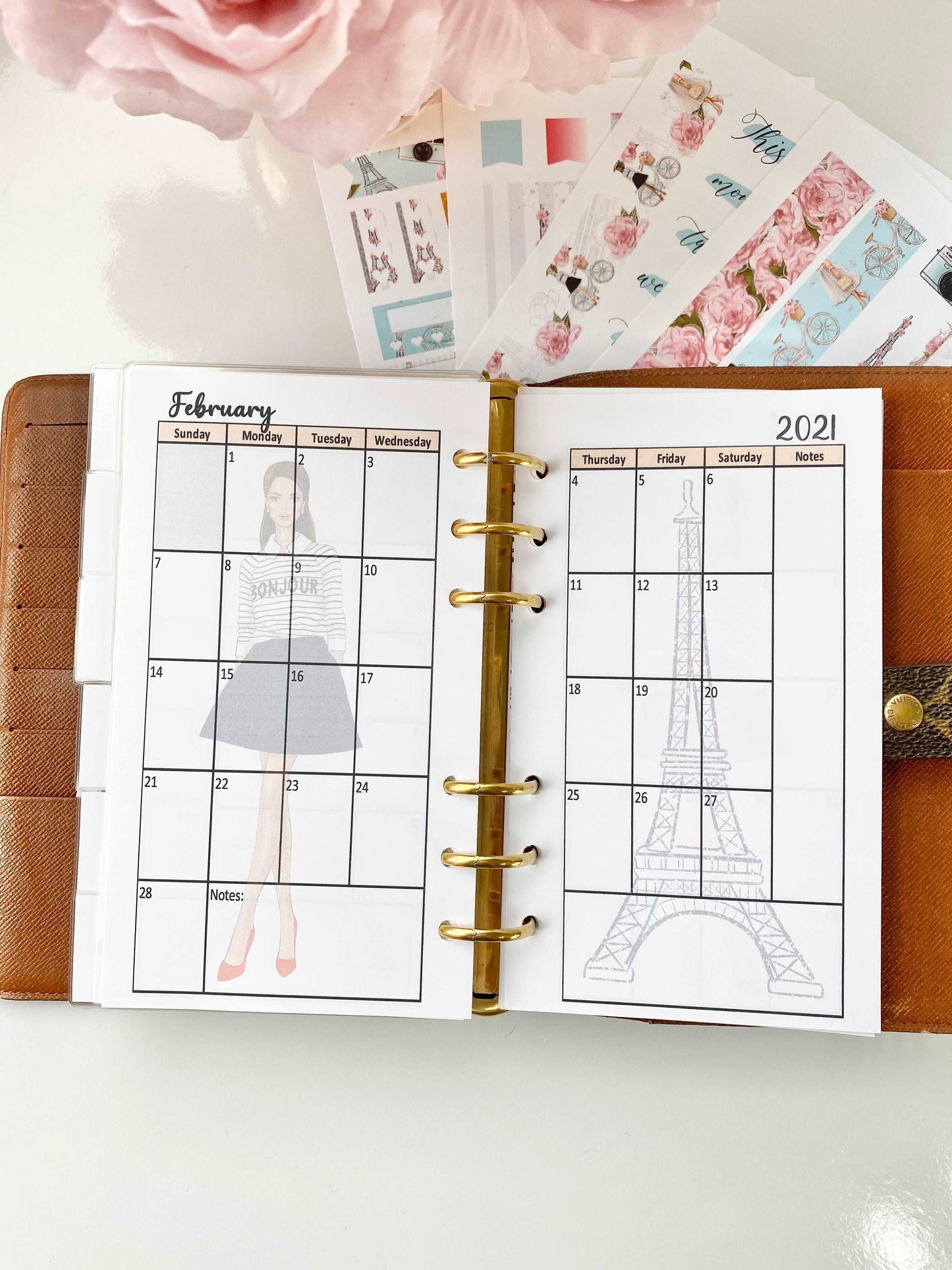 2023 Dated Yearly Spring in Paris Monthly Inserts