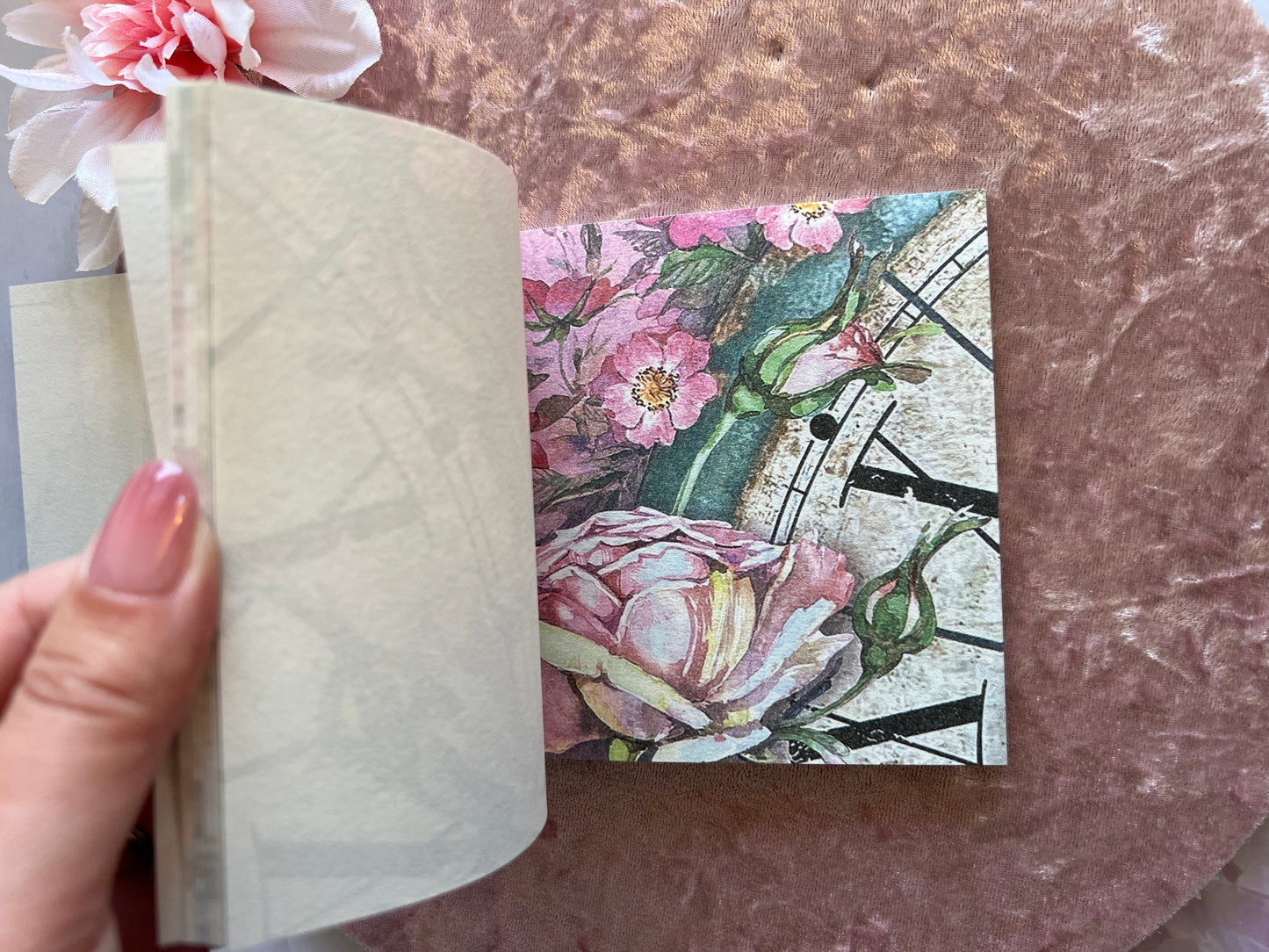 Spring Floral Scrapbook Paper Small Pad DIY Craft Supplies For Card Junk Journal