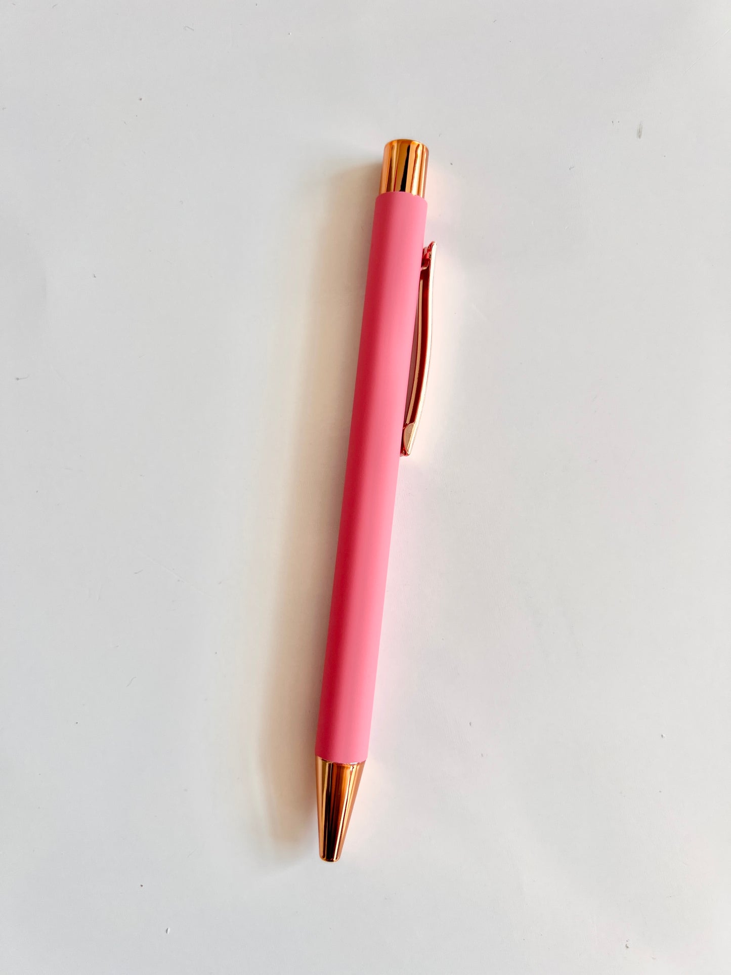 Pink Soft Rubbery Ballpoint Pen