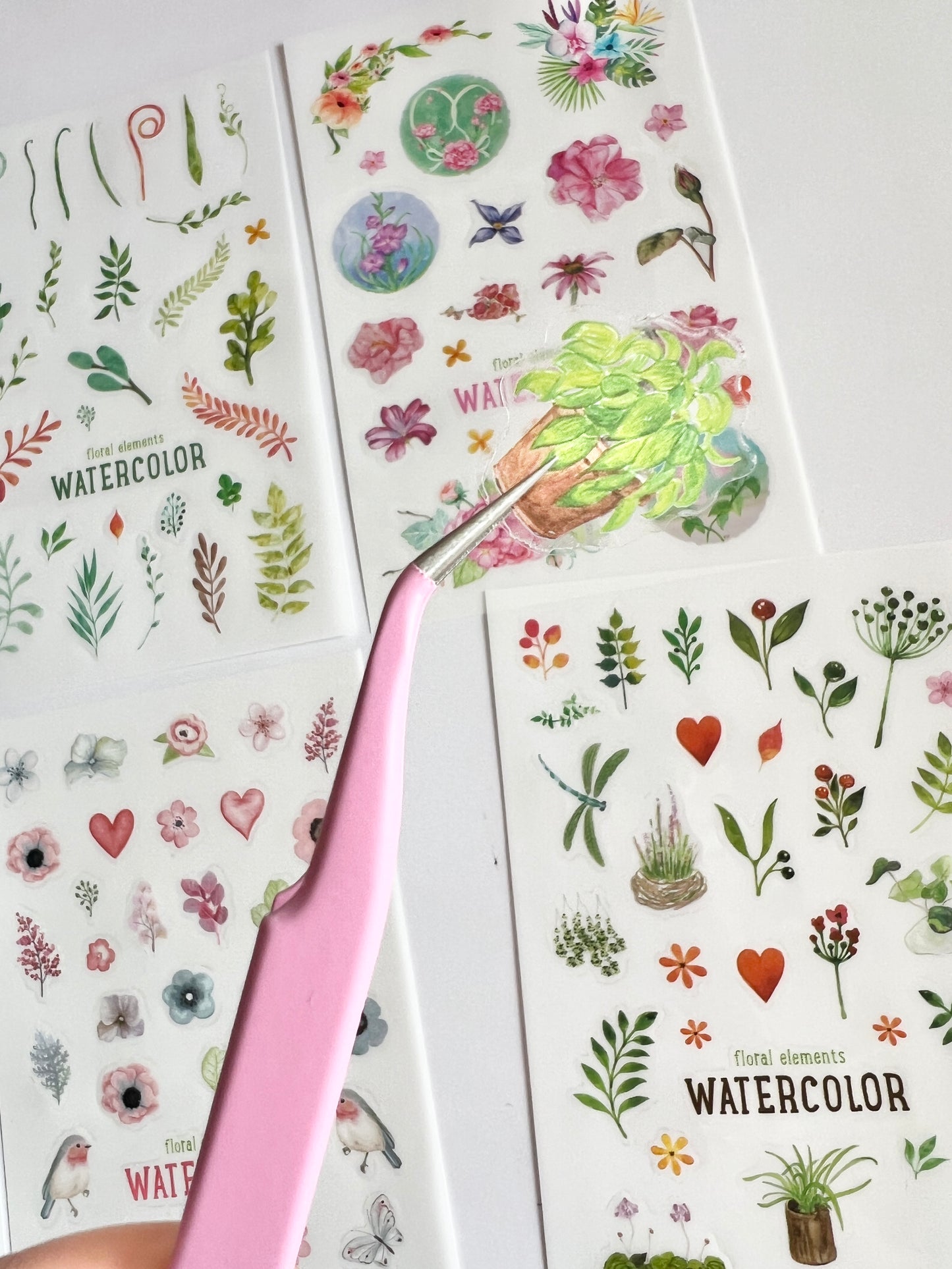 Sticker Pink Long Tweezer