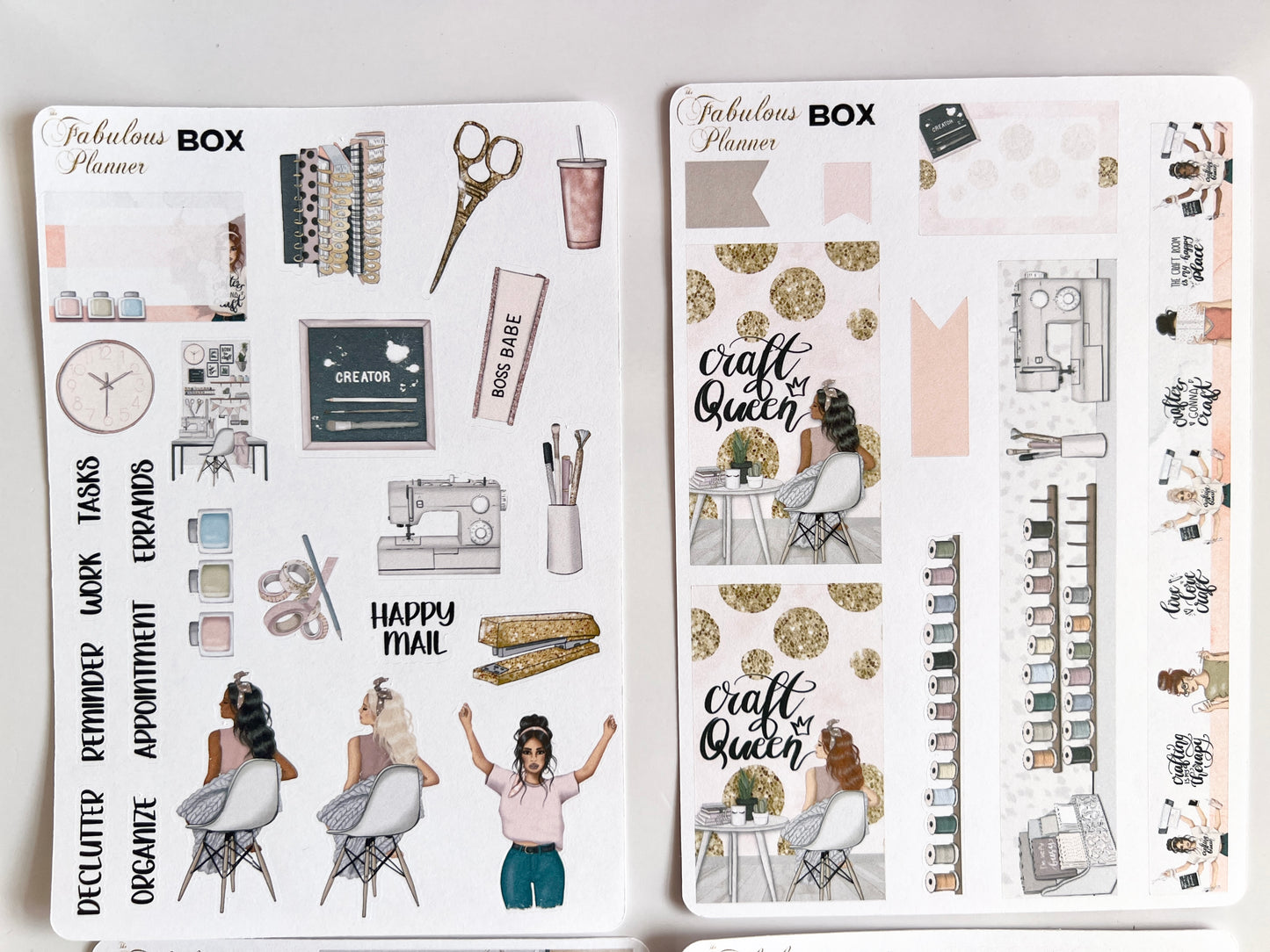 4 Sheets - Craft Girl Planner Stickers Kit