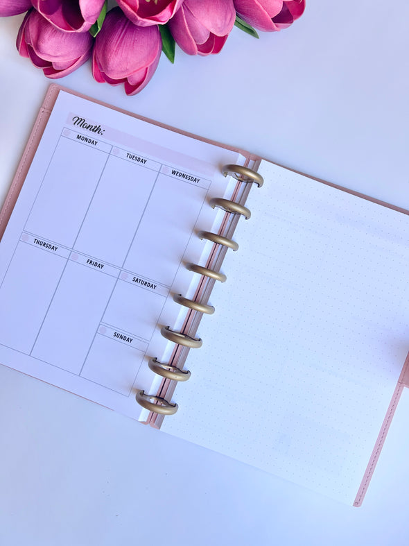 Undated Weekly and Monthly Discbound Planner