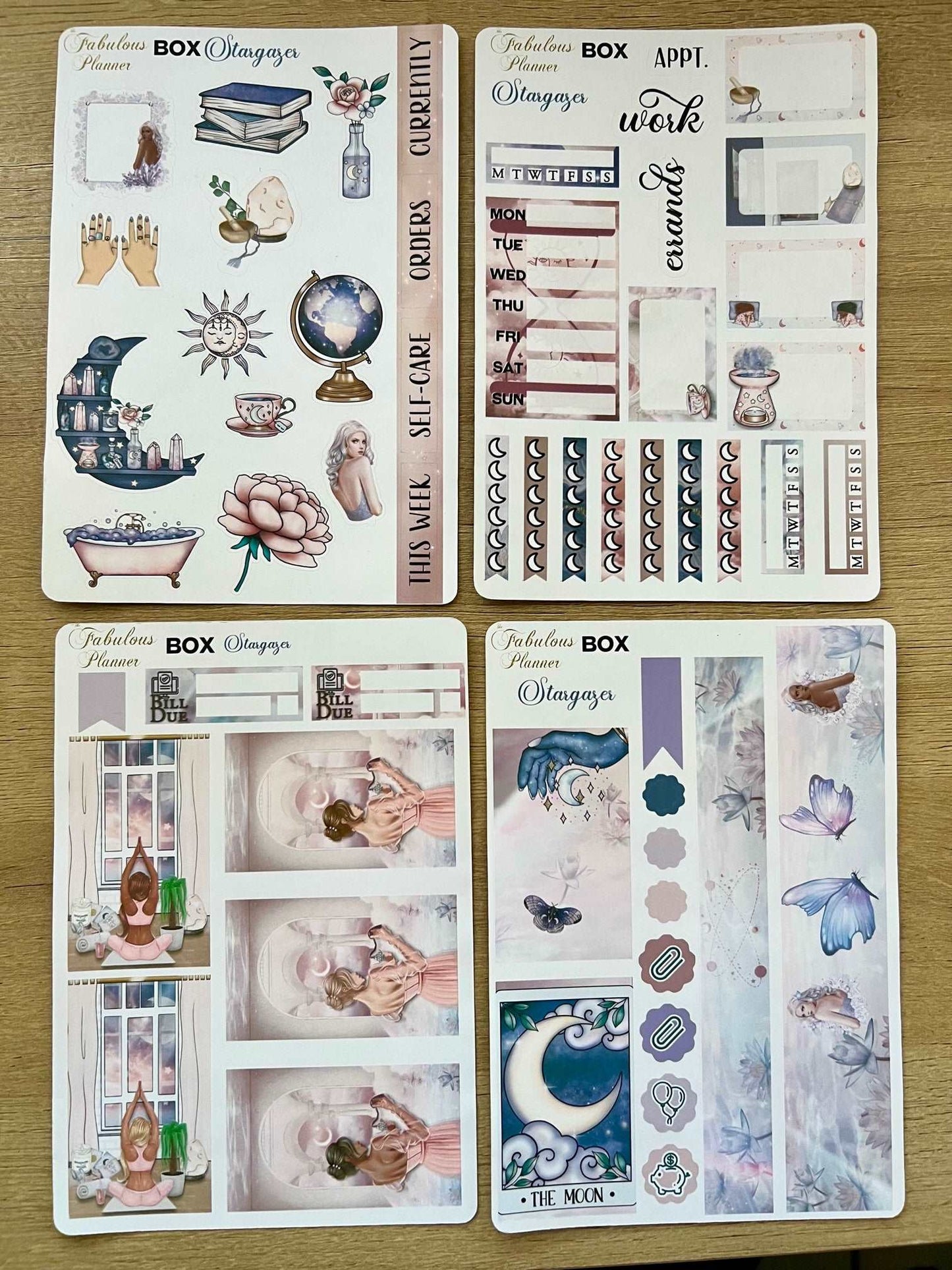 4 Sheets - Stargazer Planner Stickers Kit