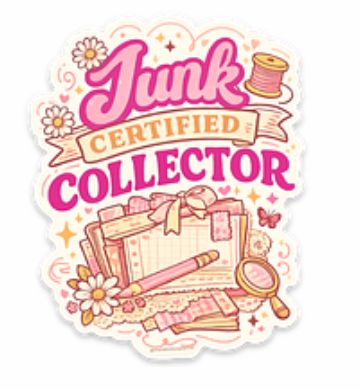 Junk Journal Certified Collector Button | Craft Lover Pin | Stationery Button