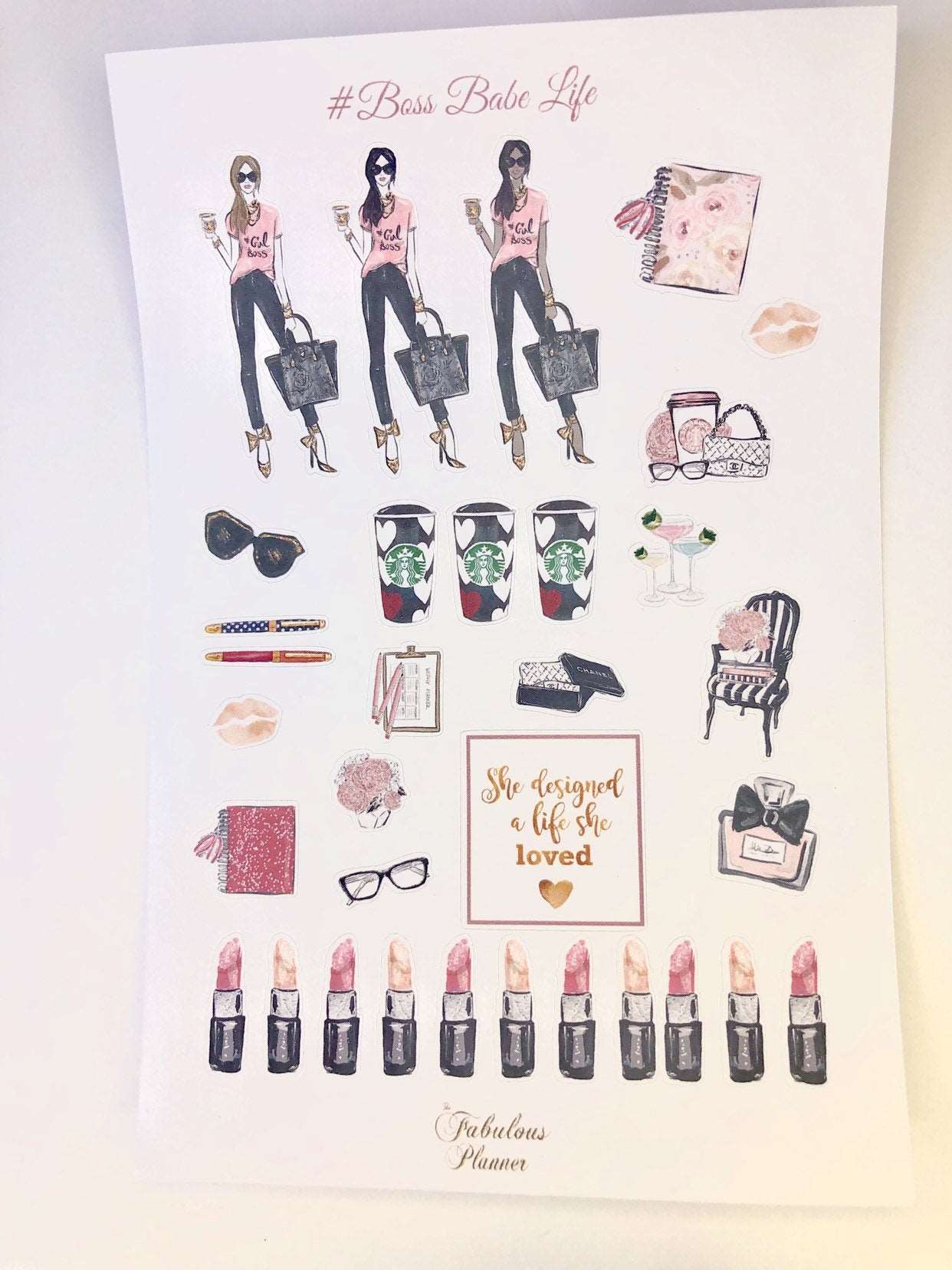 2 Sheets Boss Babe Matte Stickers