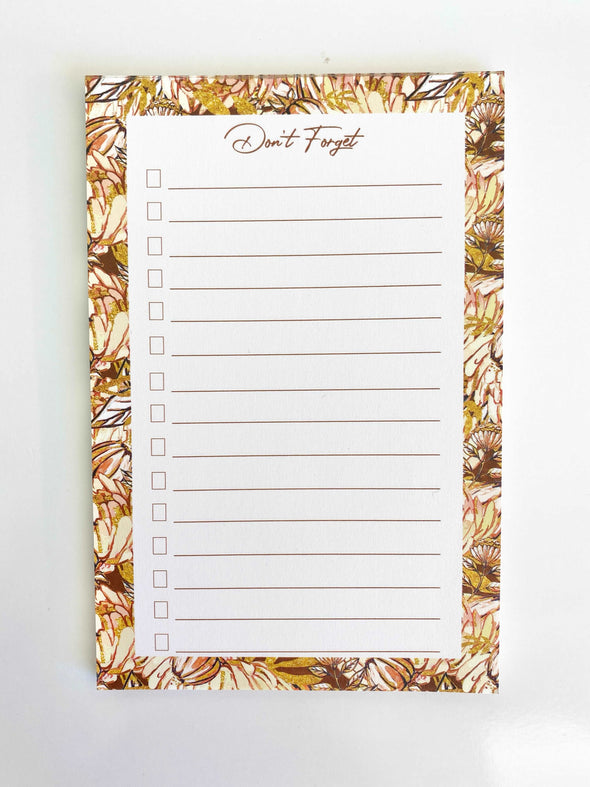 Autumn Fall Leaves Checklist Notepad Memo Sticky Notes