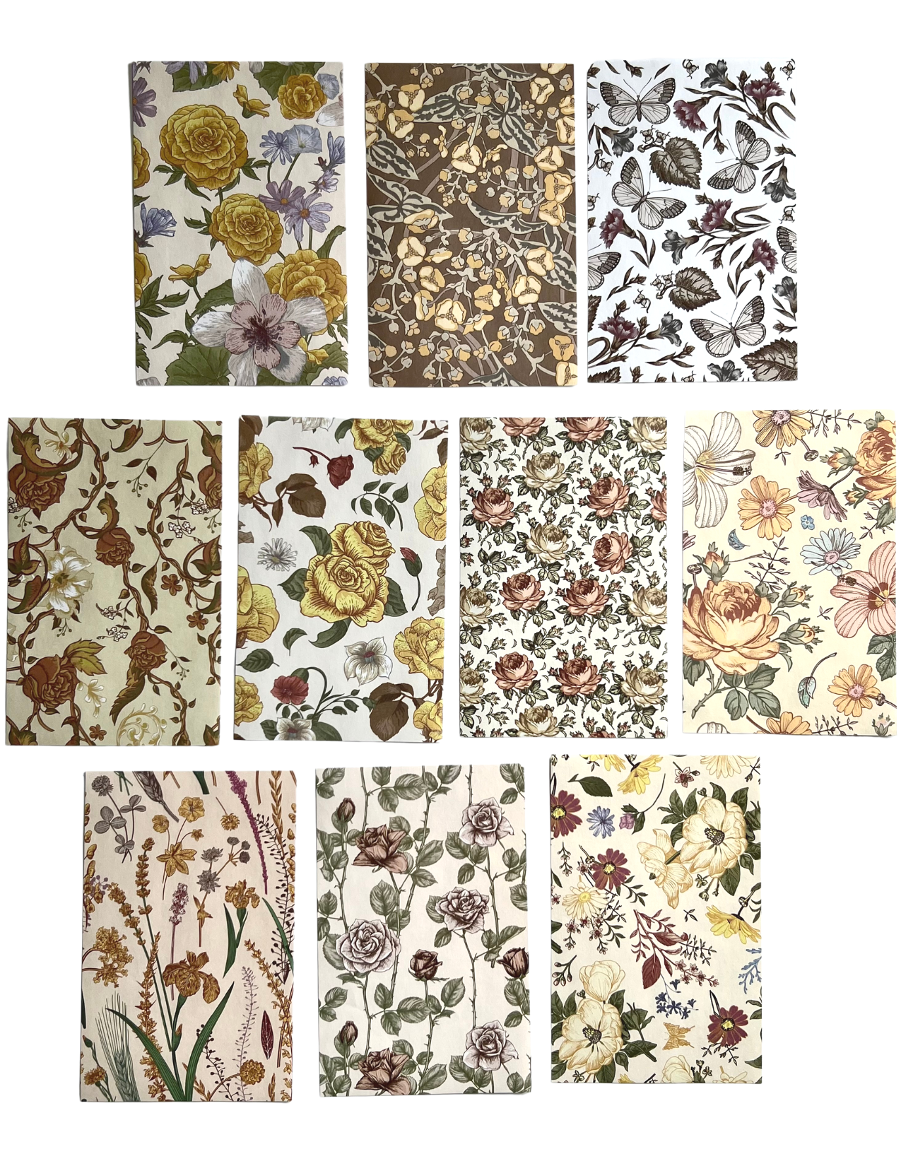 Fall Floral Scrapbook Paper Set - 60 sheets