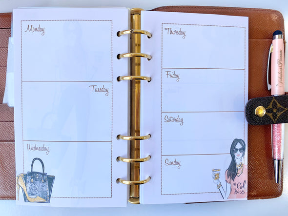 GirlBoss Weekly Insert Planner Pages