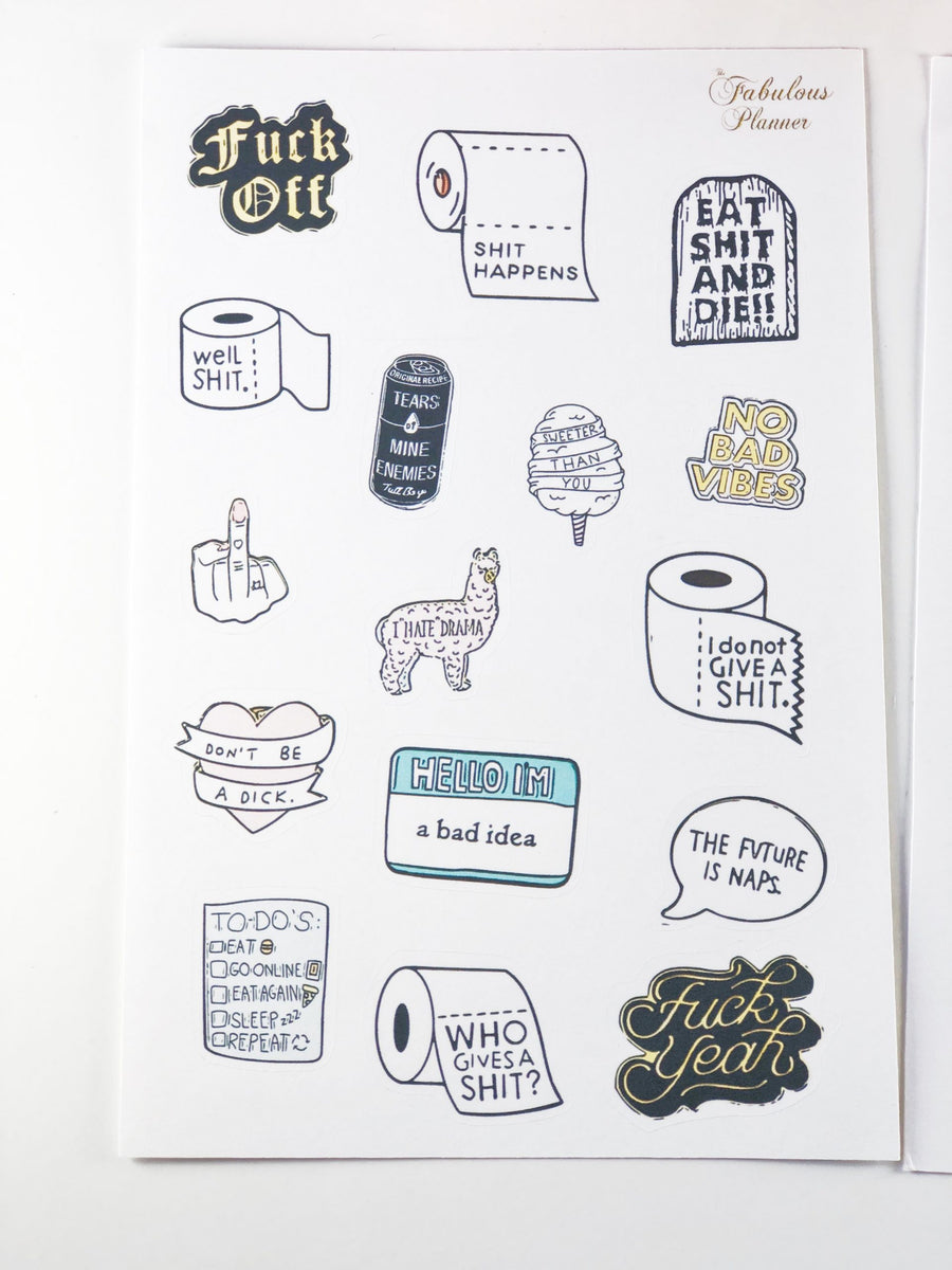 Sassy Girl Stickers - 1 Sheet – The Fabulous Planner