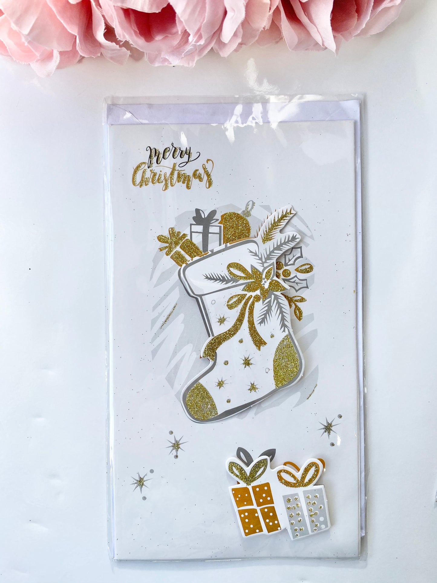 Holiday Gold and Glitter Christmas Card