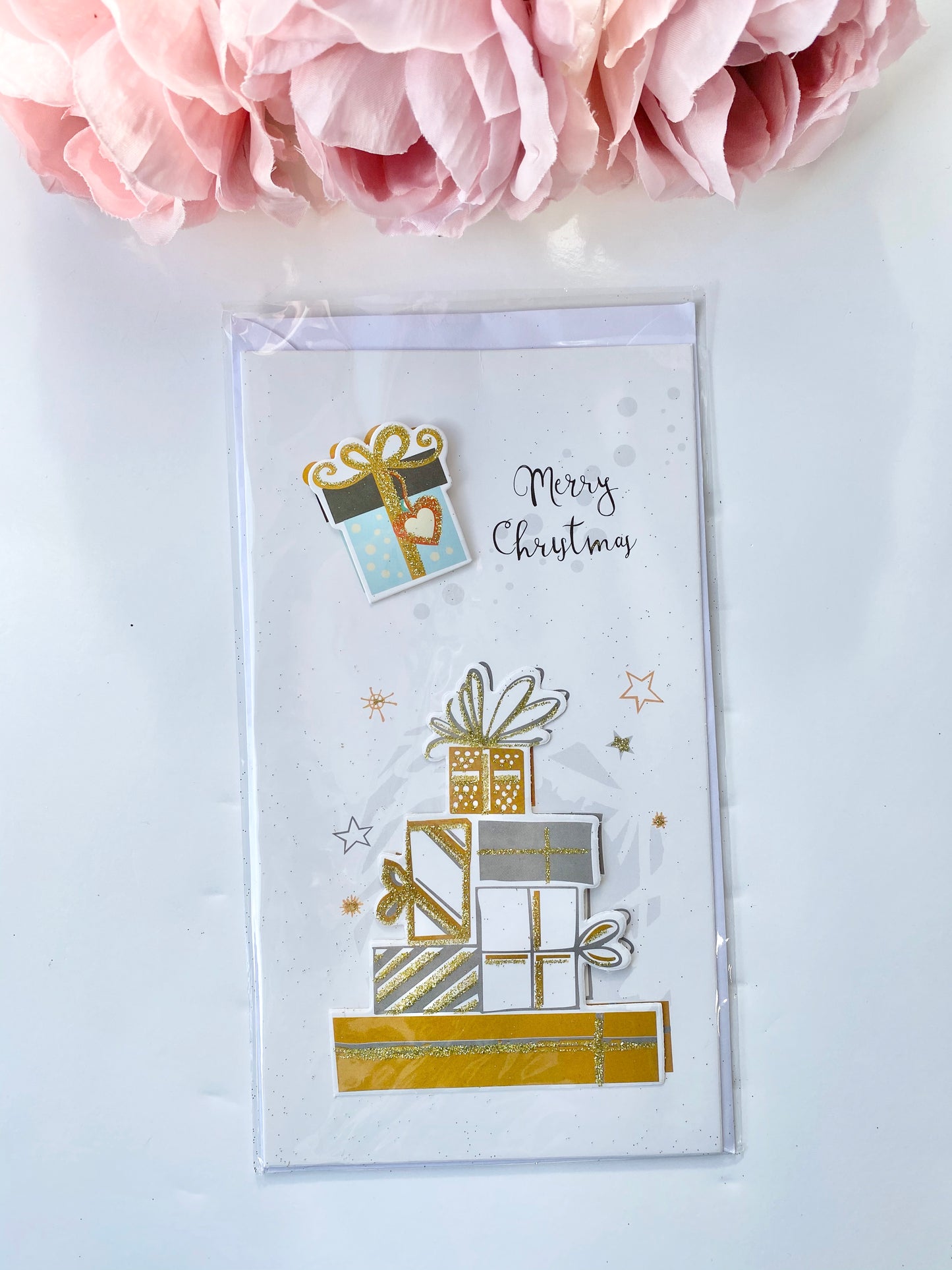 Holiday Gold and Glitter Christmas Card