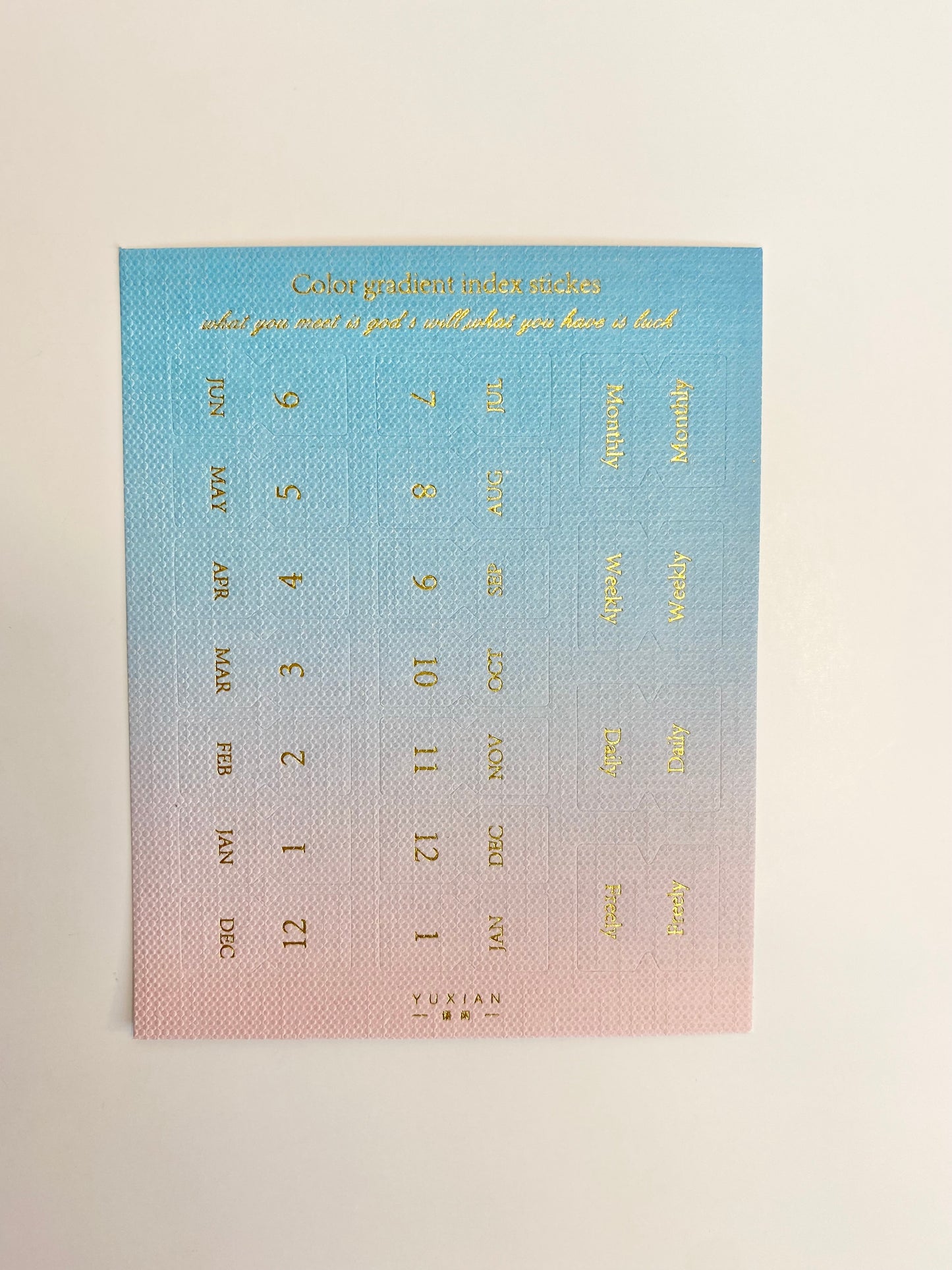 Textured Gradient Colored Index Stickers