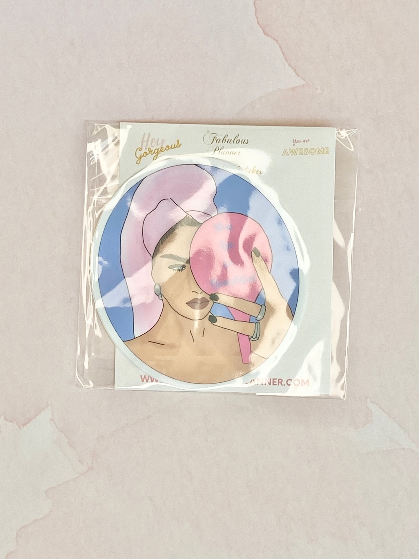 You are Beautiful Fashion Illustration Vinyl Sticker