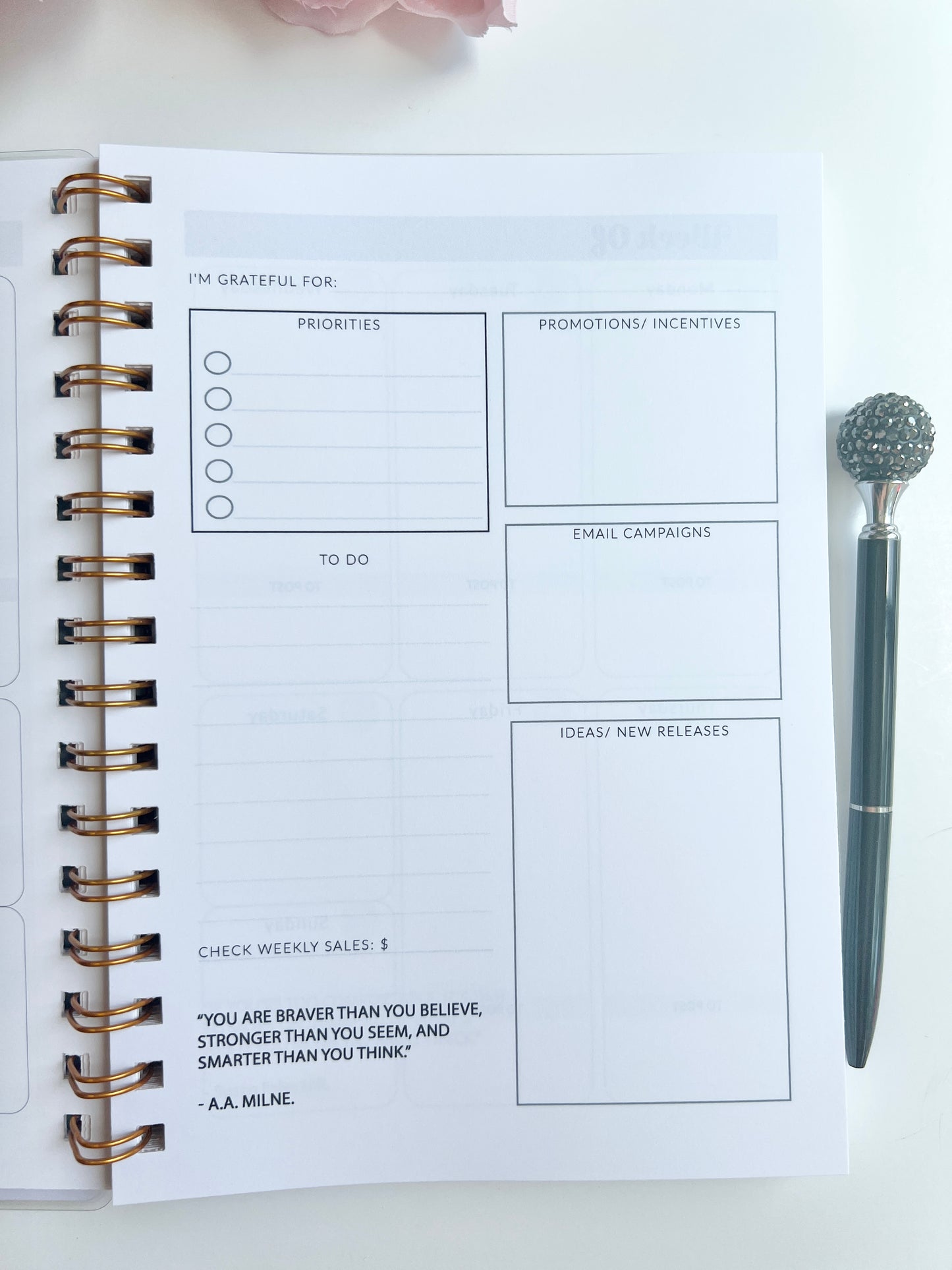 Level Up Business Planner A5 Size - Undated