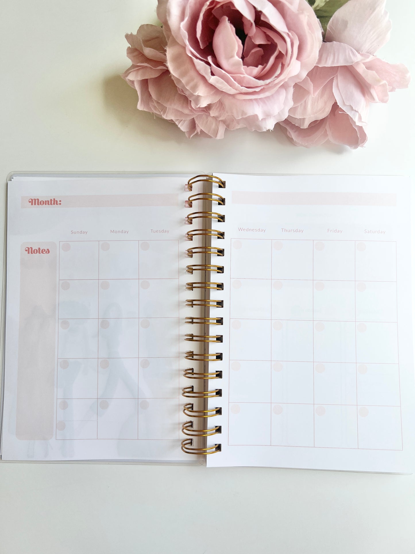 Weekly Layout Butterfly Wire-O A5 size Planner