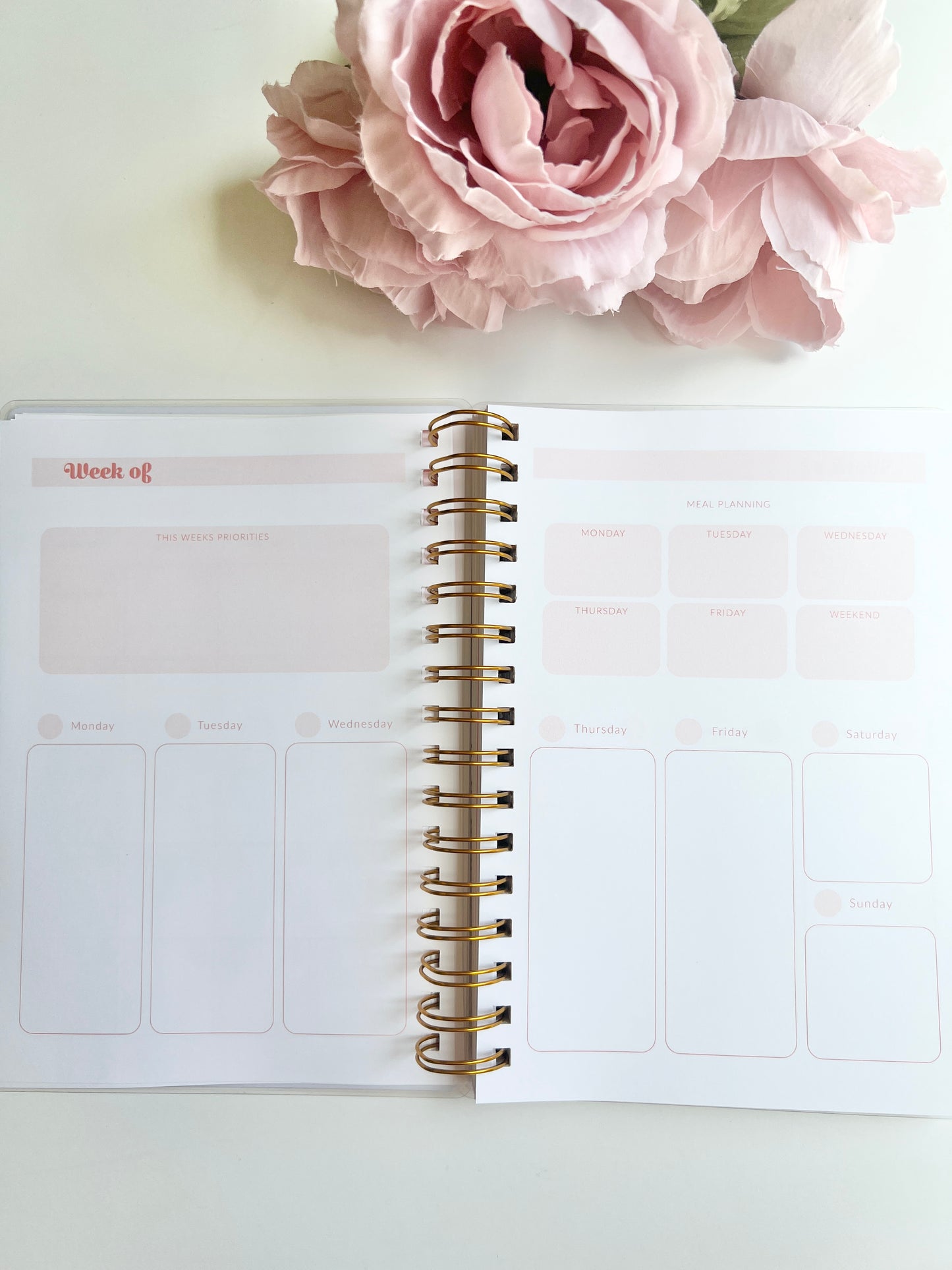 Weekly Layout Butterfly Wire-O A5 size Planner