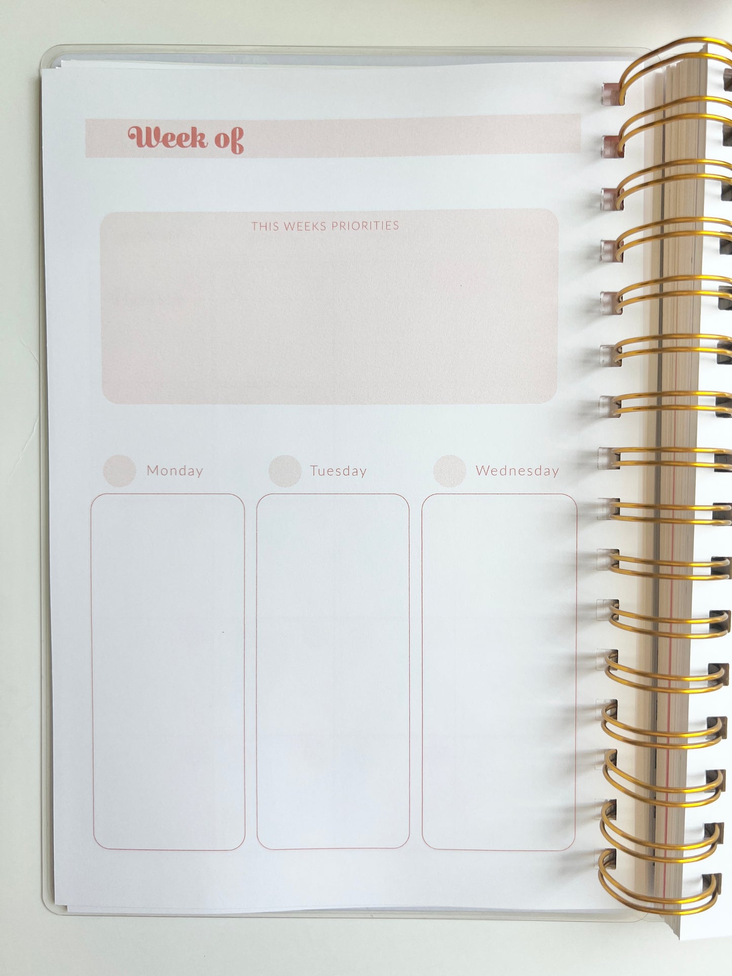 Weekly Layout Butterfly Wire-O A5 size Planner