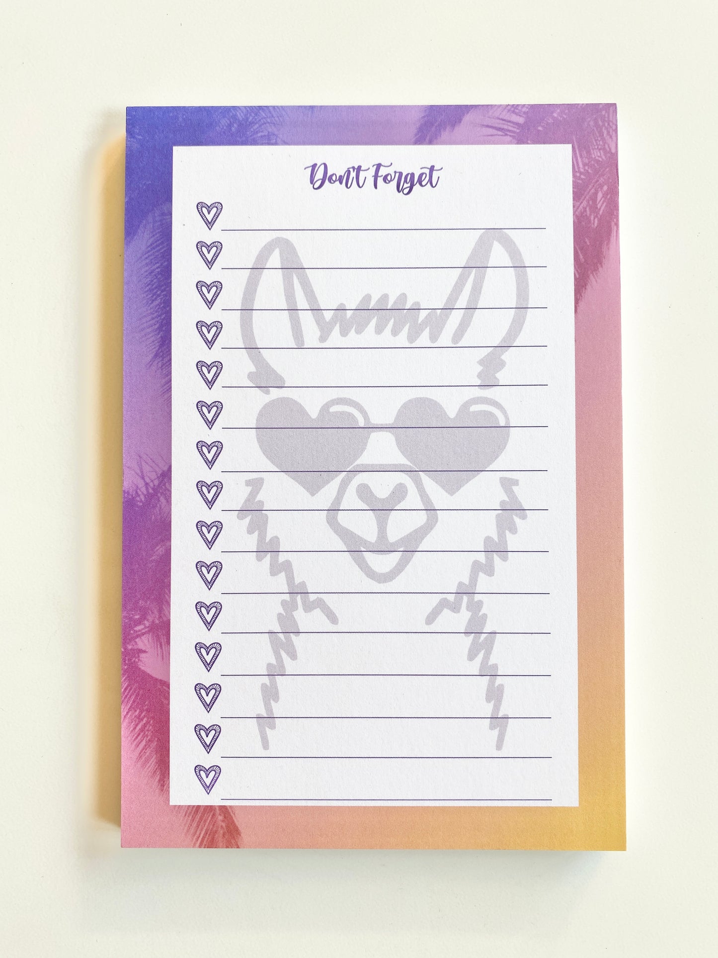Past year - Go Wild SoCal llama Notepad