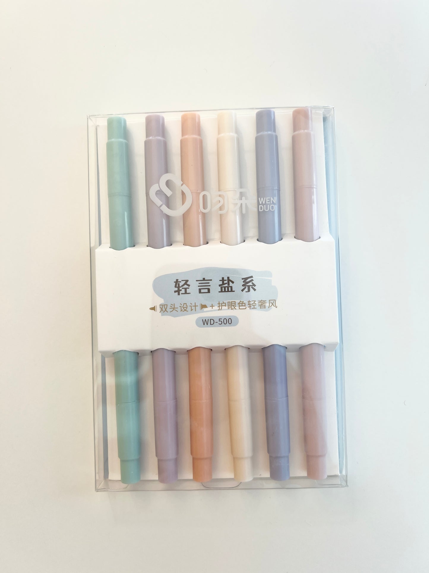 Pastel 6 Colors Dual Brush Highlighter Markers Set