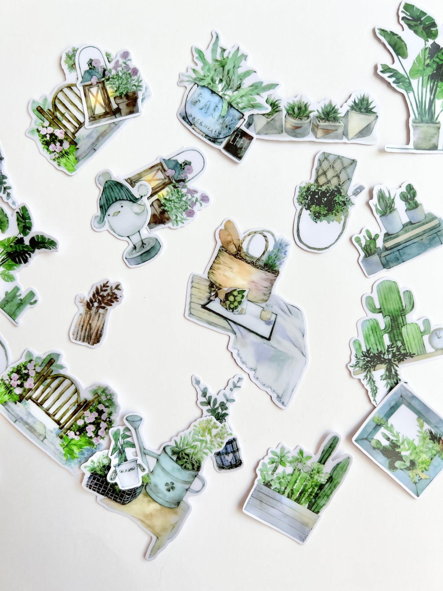 Boho House Plants Die Cut Stickers