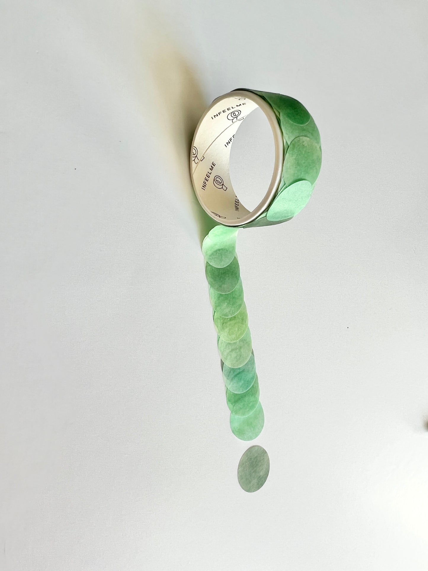 Green Dots Functional Removable Sticker Washi Tape