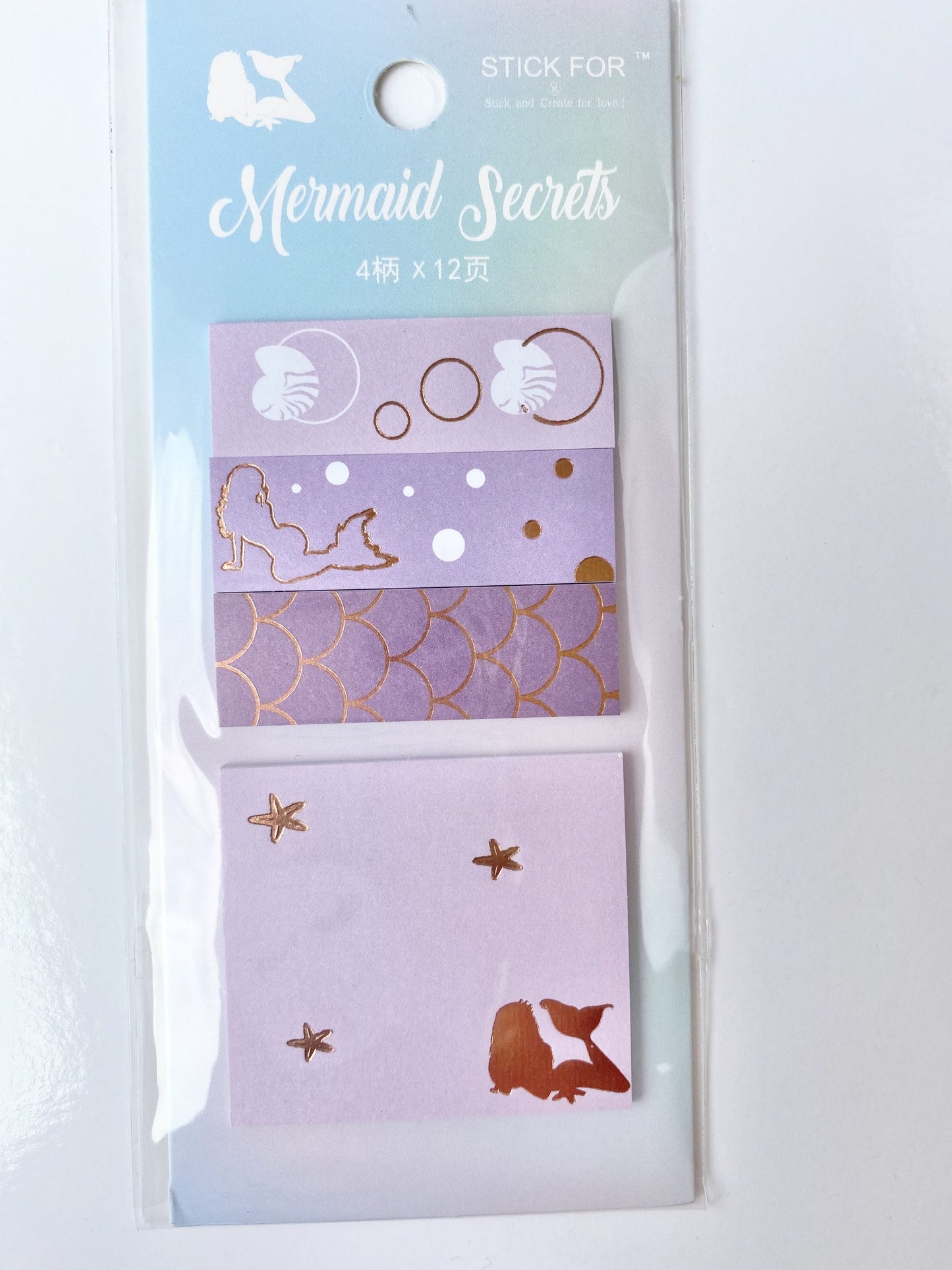 Mermaid Silver Foil Sticky Notes