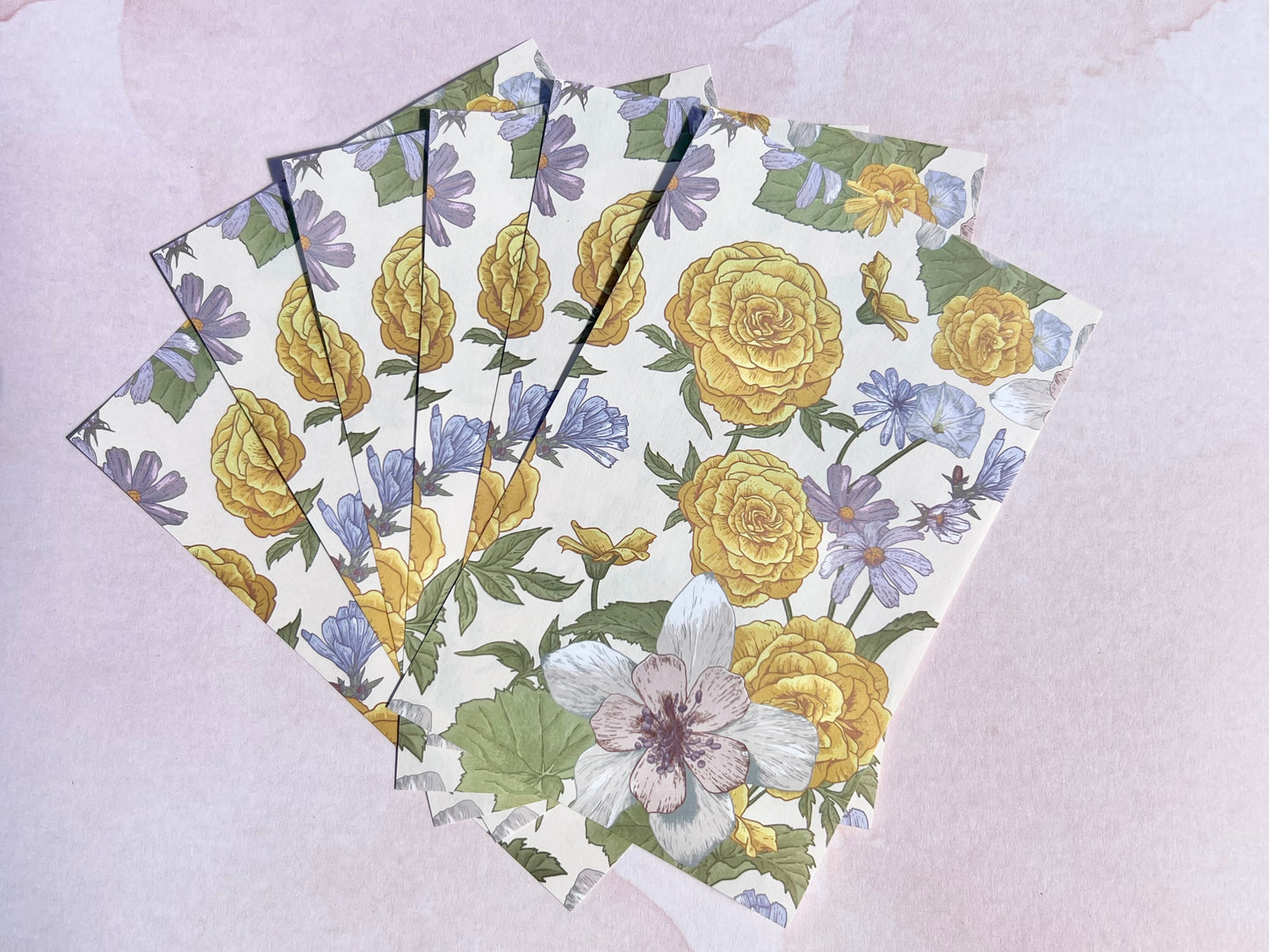Fall Floral Scrapbook Paper Set - 60 sheets