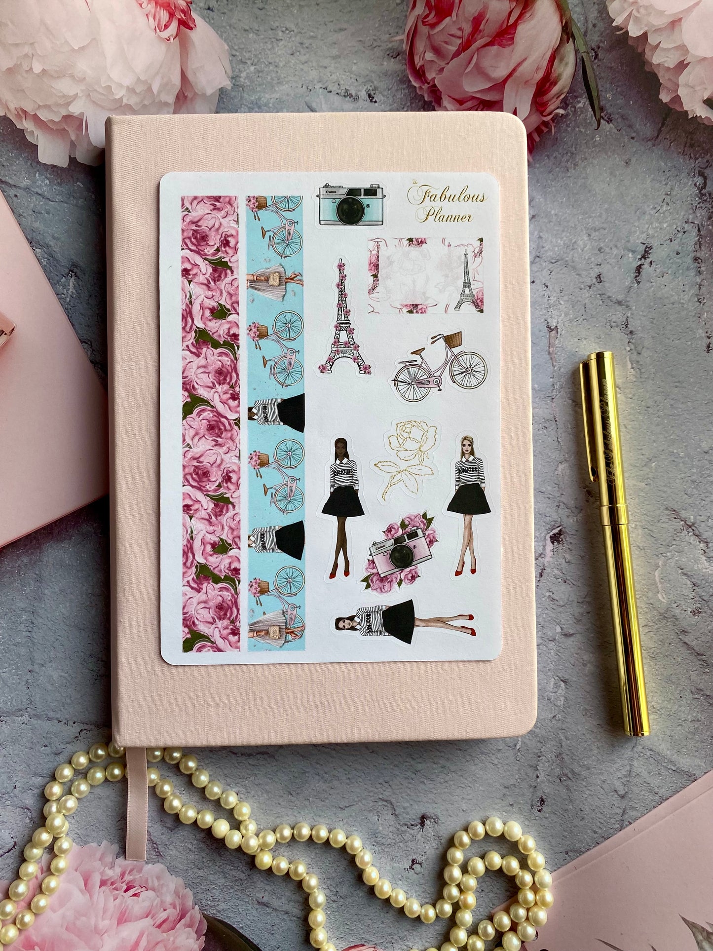 Spring in Paris Matte Stickers Kit - 4 Sheets