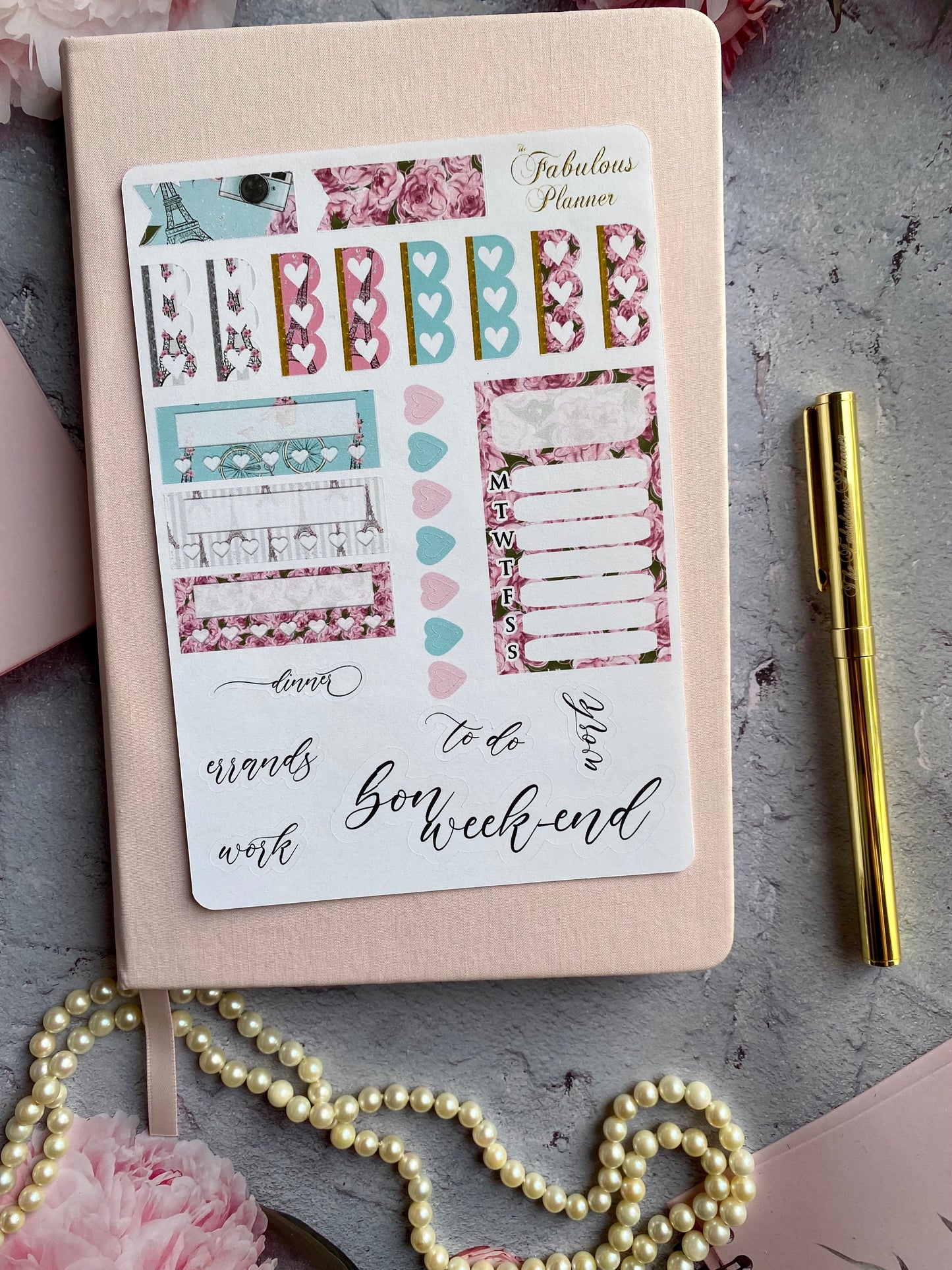 Spring in Paris Matte Stickers Kit - 4 Sheets