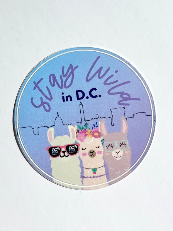 Go Wild DC Die-Cut Sticker Stay Wild