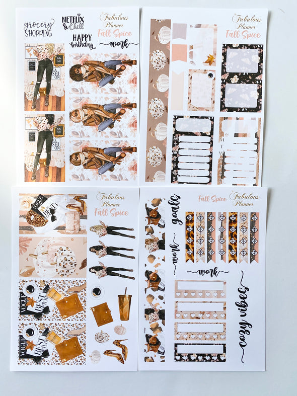 Fall Spice Stickers Kit - 4 Sheets