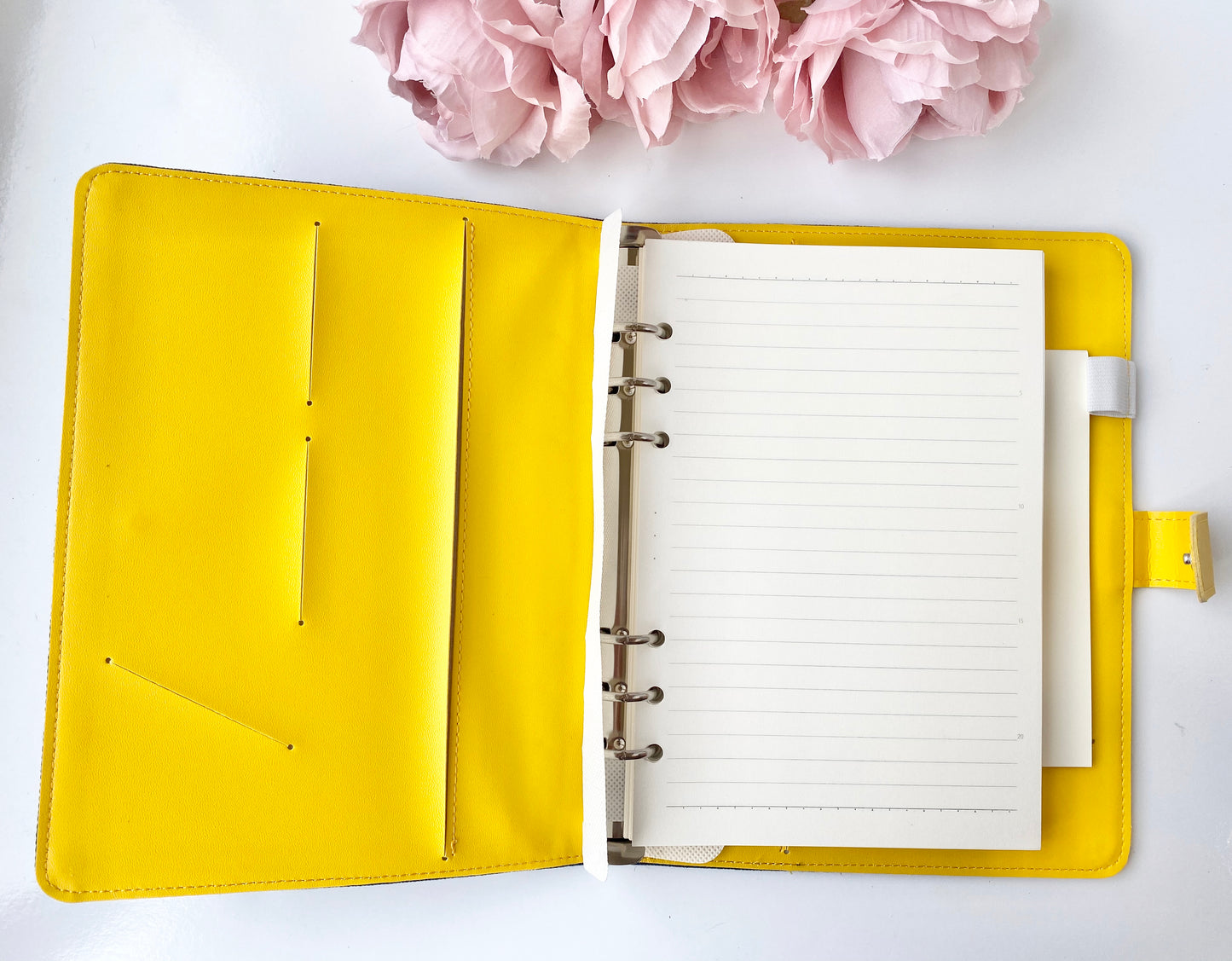 Dark Denim and Yellow A5 Ring Planner