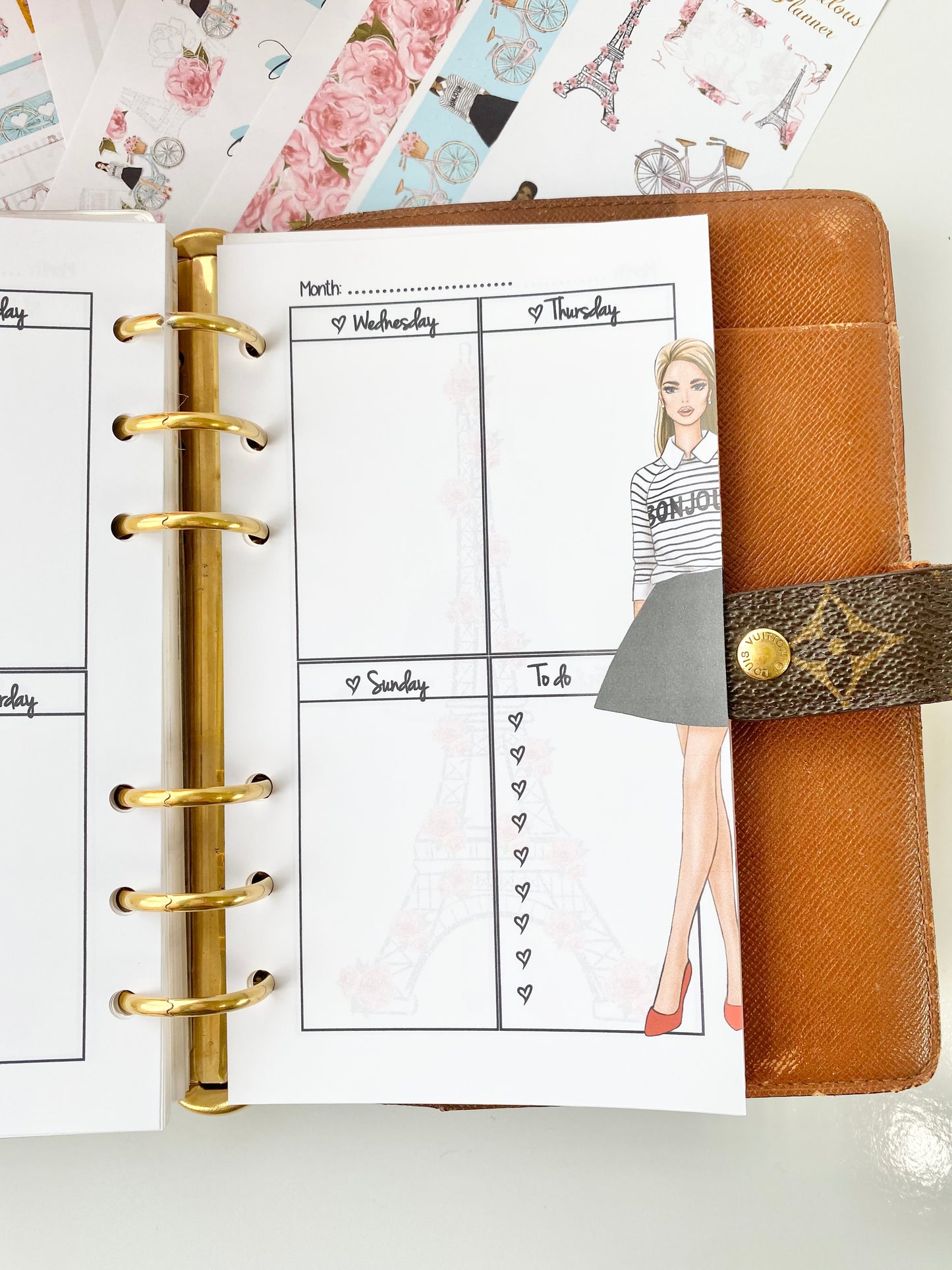 Spring in Paris Weekly Inserts Planner Pages