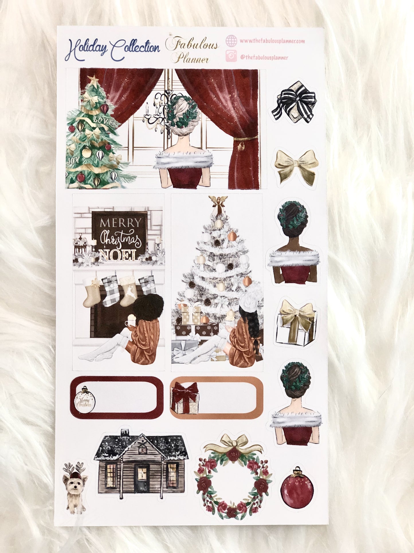 Holiday Christmas Matte Stickers - 2 Sheets
