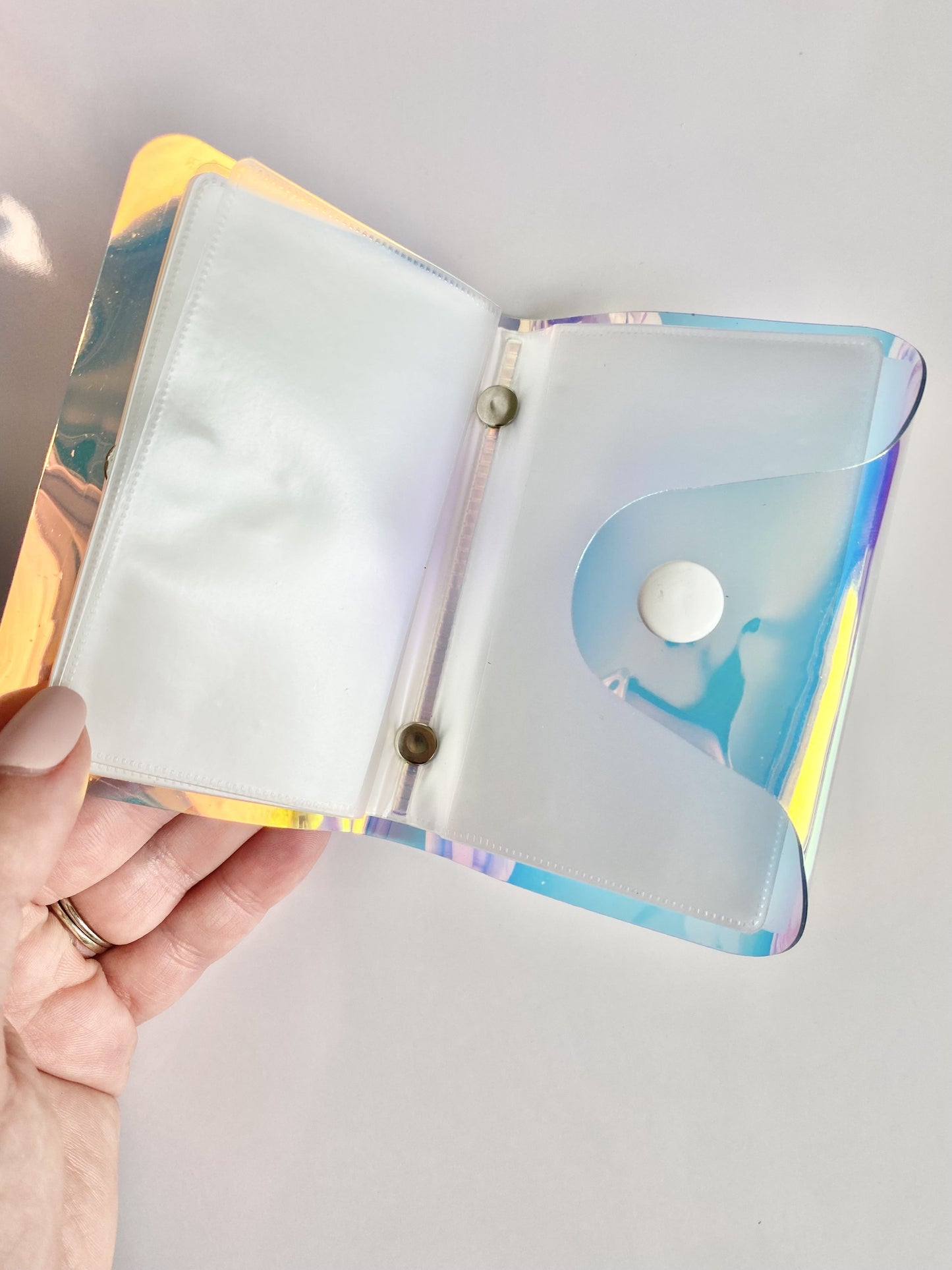Clear Hologram Transparent Credit Card/Mini Sticker Storage Holder