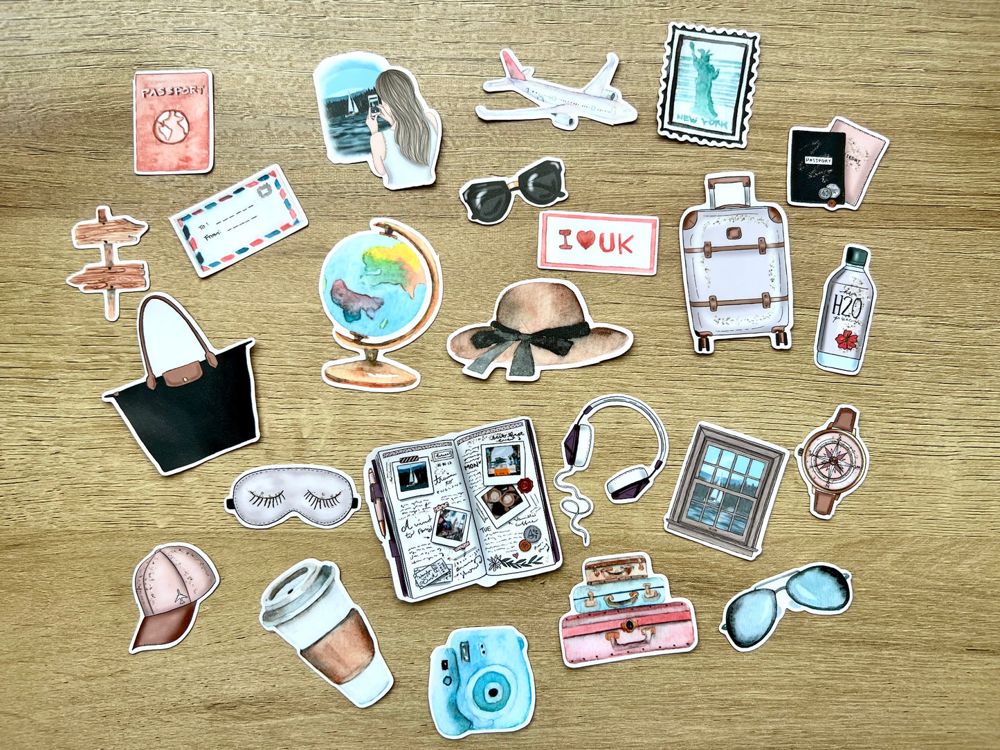 World Traveler Stickers Die Cut Set