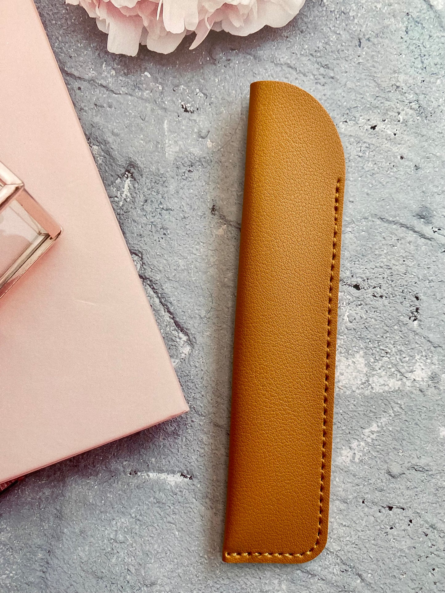 Cognac Pen Holder