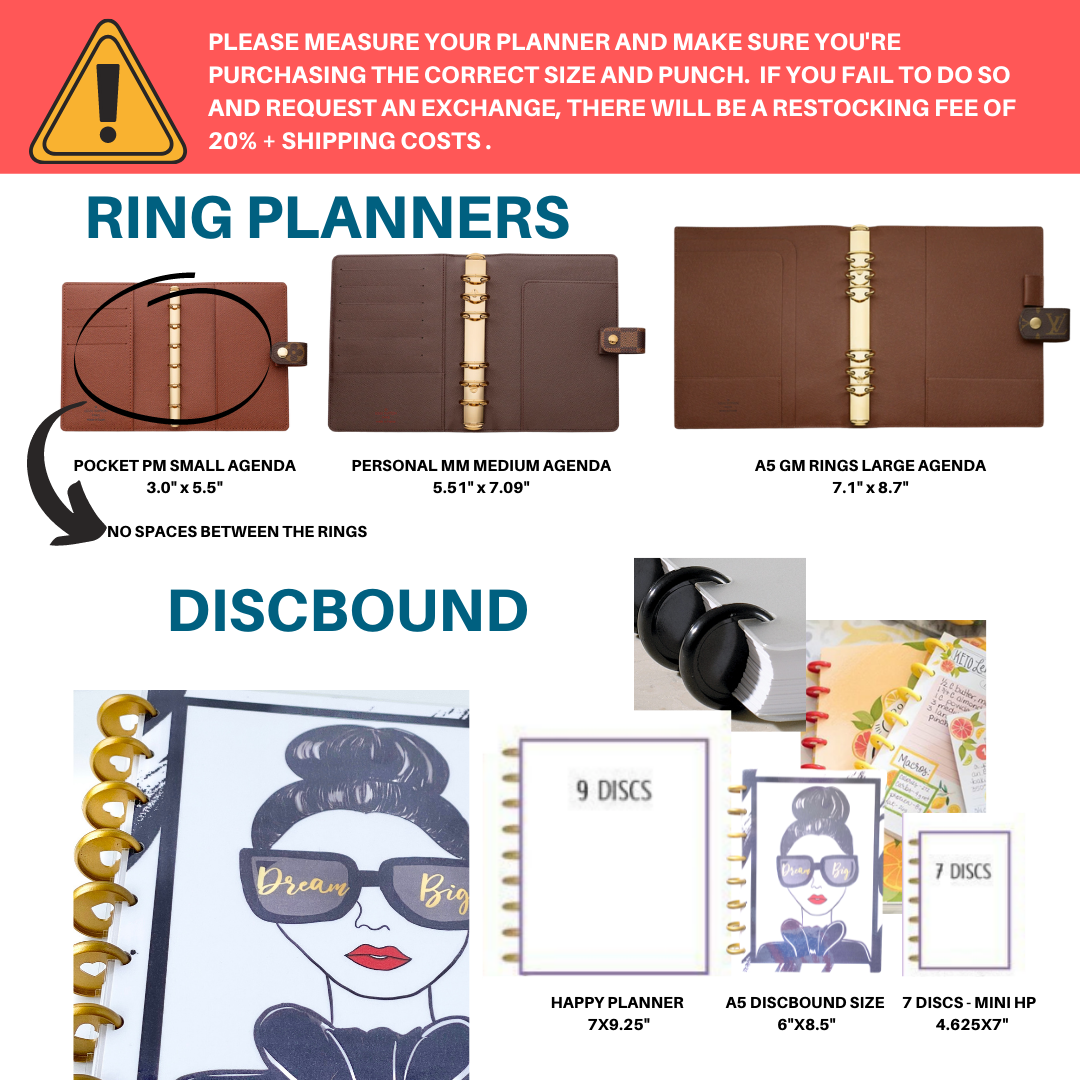 Cest La Vie Collection Planner Weekly Inserts