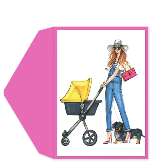 Expecting Cool Mom Baby Shower Card