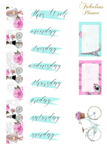 Spring in Paris Matte Stickers Kit - 4 Sheets
