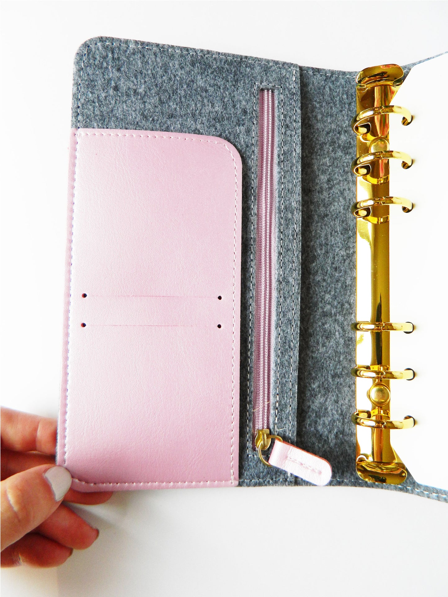 Felt With Pu Leather Ring Planner